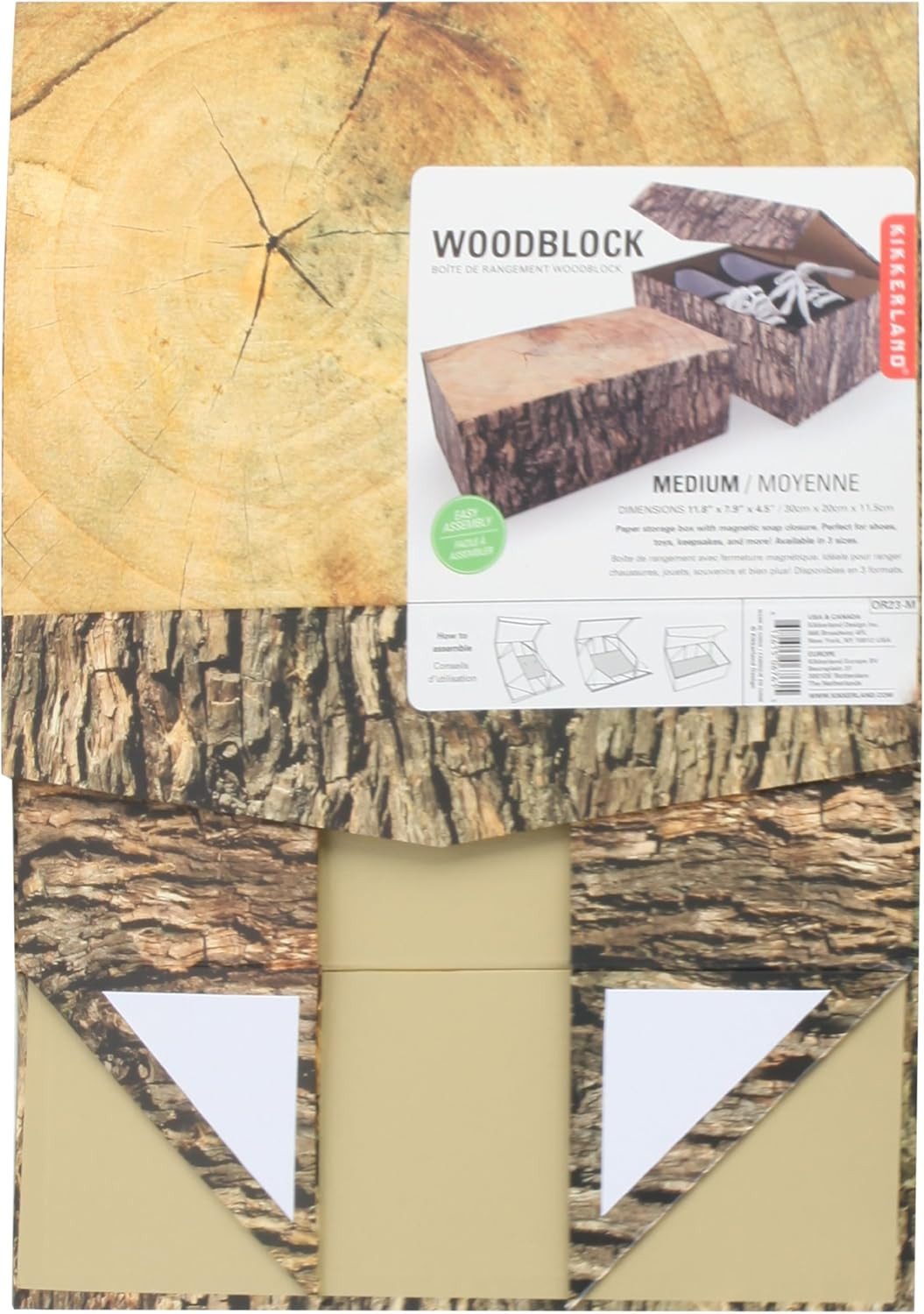 Kikkerland Aufbewahrungsbox Kikkerland Aufbewahrung Kiste Holzdesign günstig online kaufen