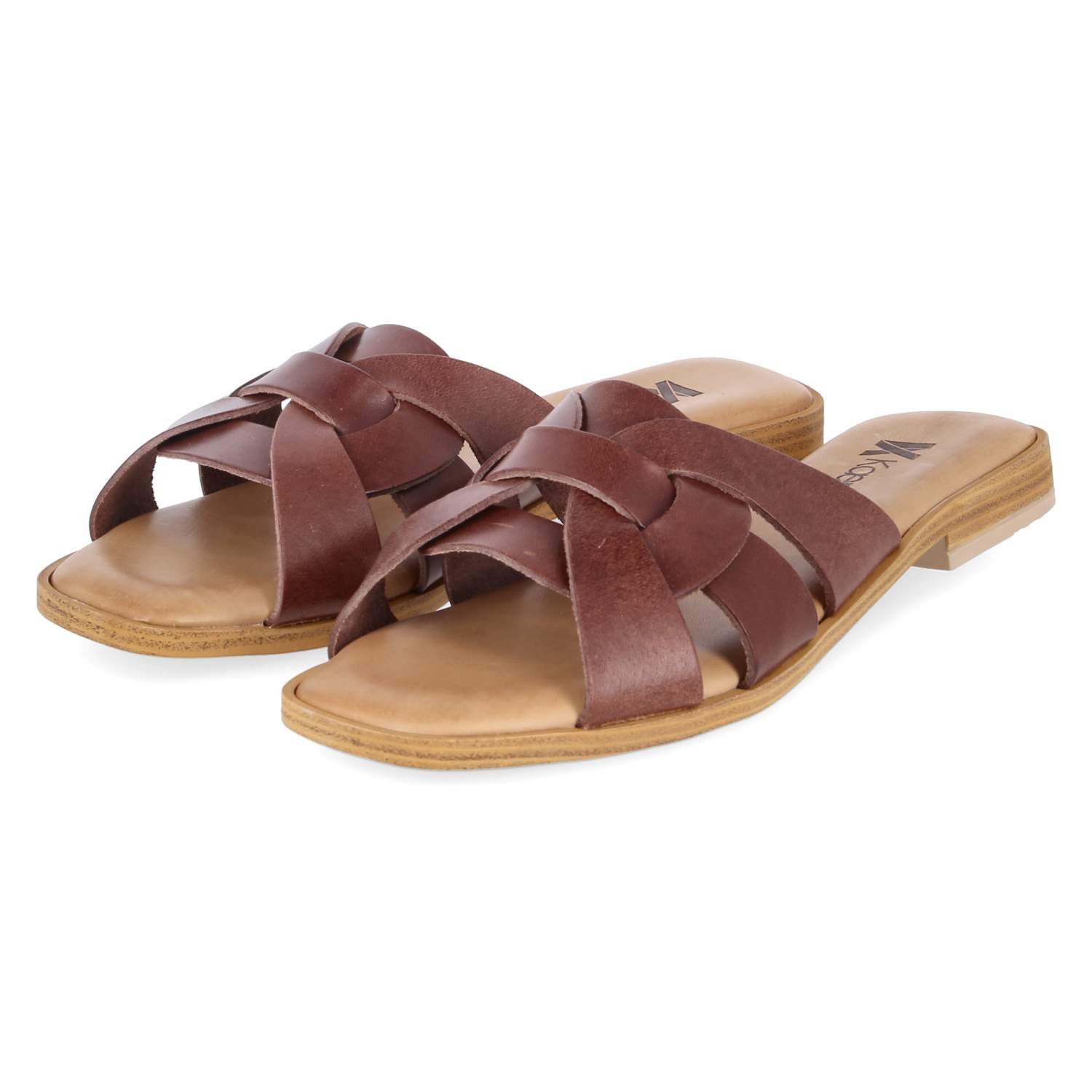 Kaerlek Kaerlek 4700/7853 TESTA DI MORO Damen Glattleder brown Pantolette