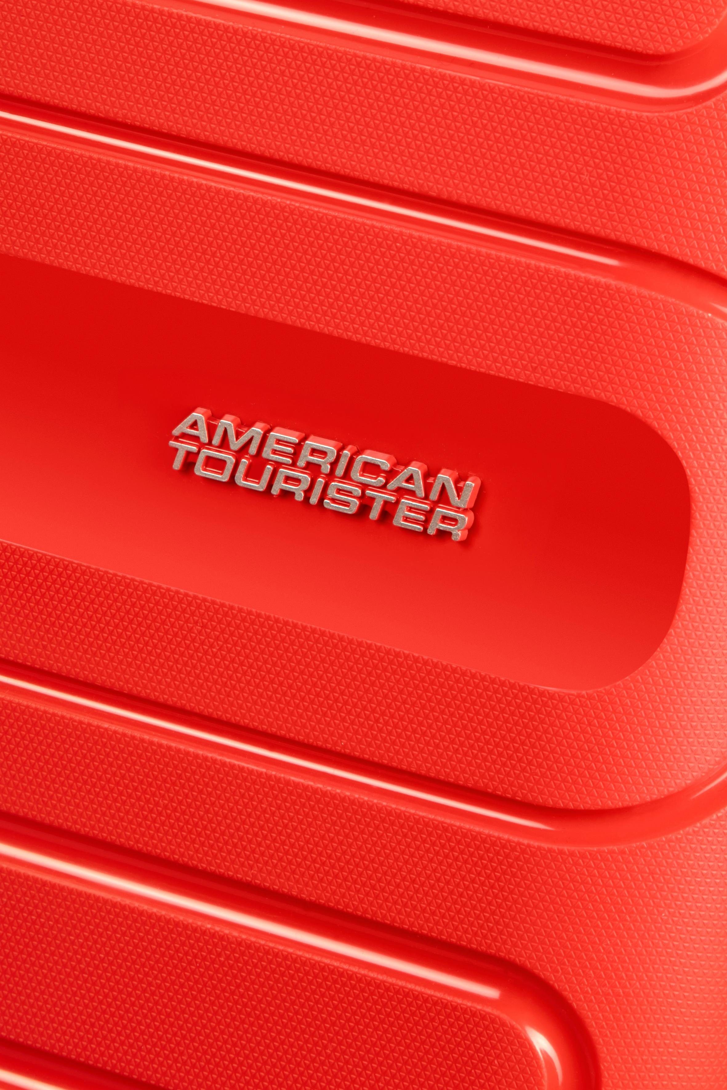 Tourister® American mit Rollen, red Sunside, 68 Hartschalen-Trolley Volumenerweiterung 4 cm, sunset