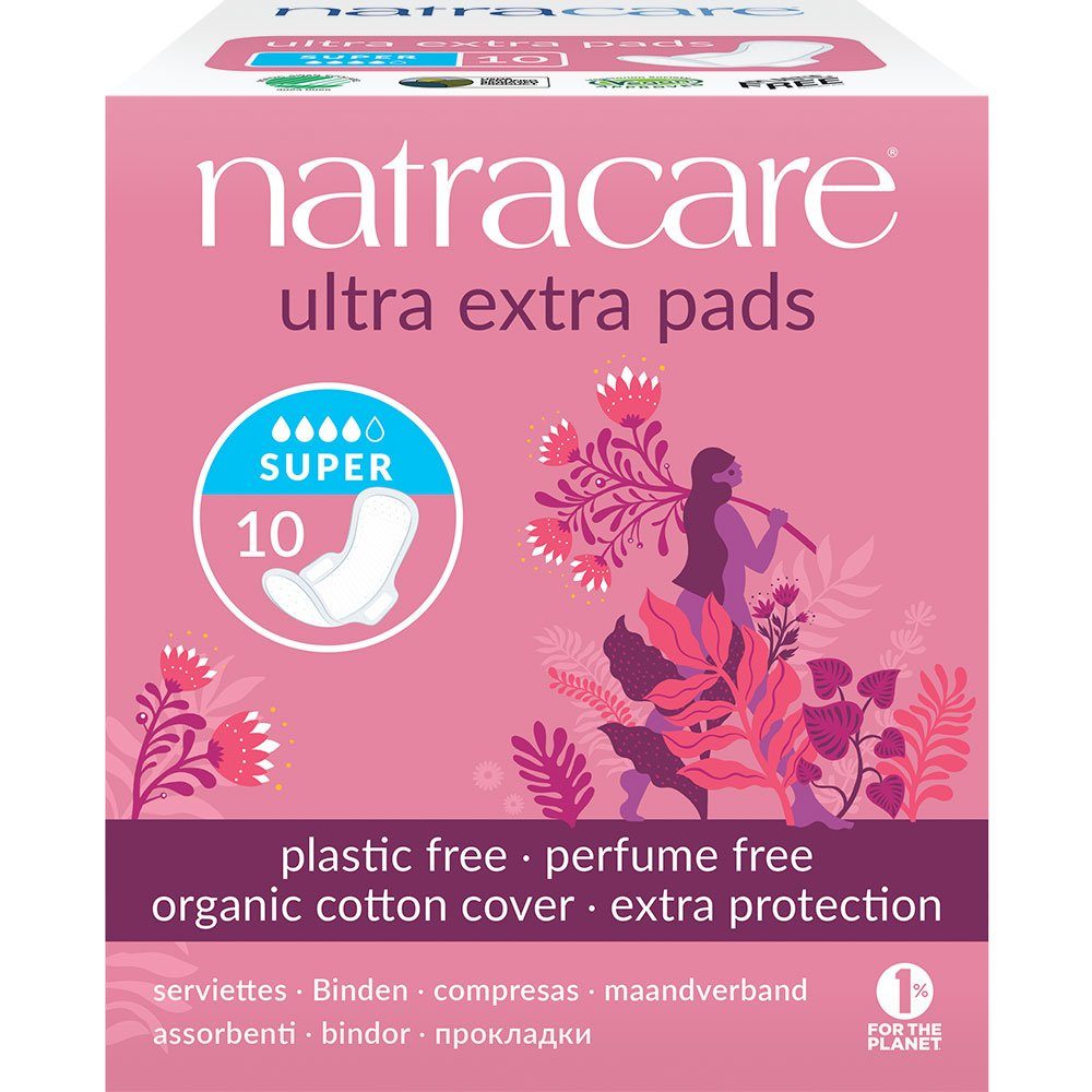 Natracare Slip-Einlage Ultra Extra Pads Super, 10 Stk.