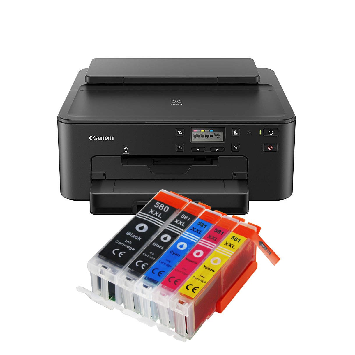 Canon Canon Pixma TS705a Tintenstrahldrucker mit 5 kompatiblen XXL Patronen Tintenstrahldrucker