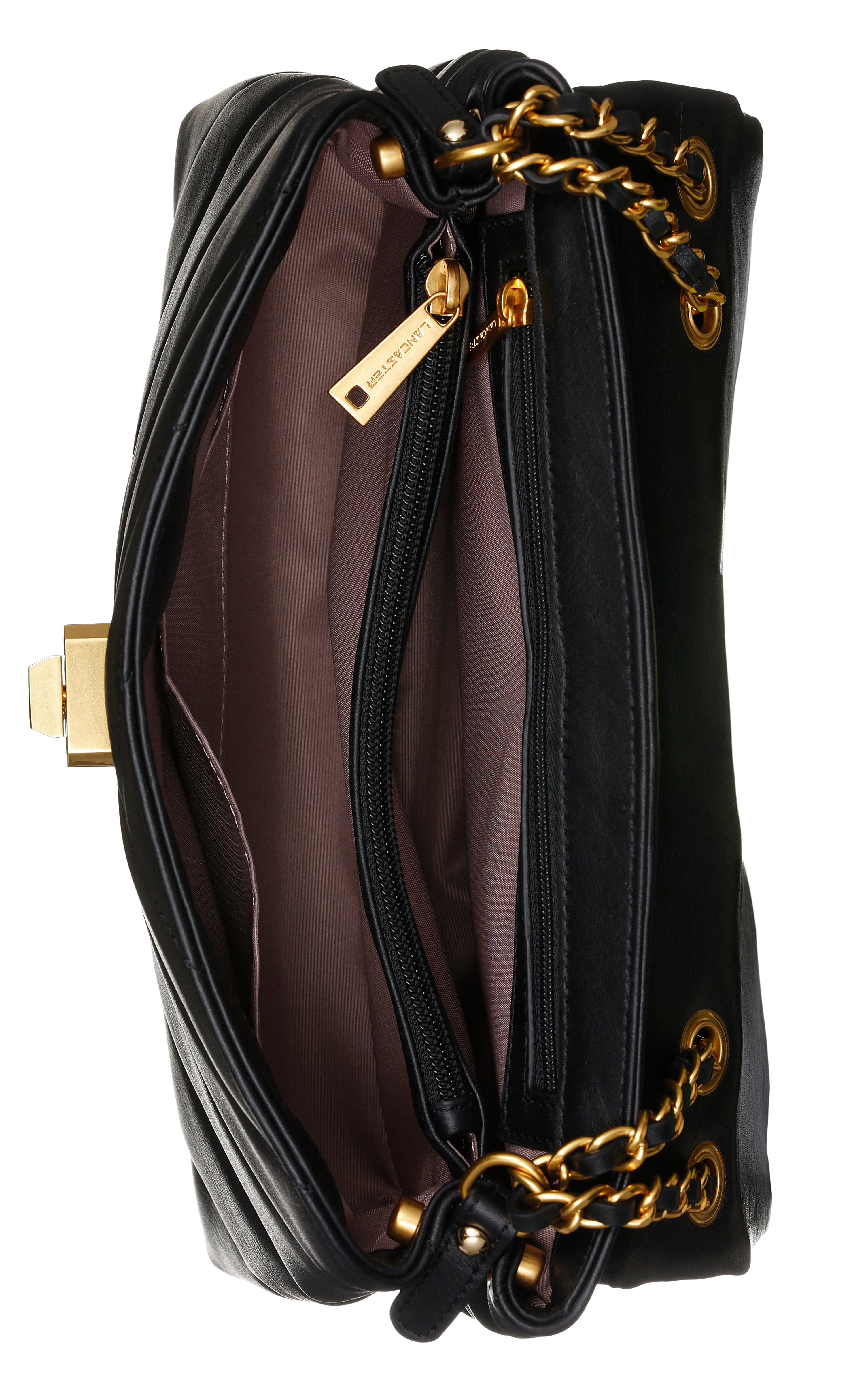 Soft LANCASTER goldfarbenen Schultertasche Details Matelassé, mit bag schwarz Crossbody
