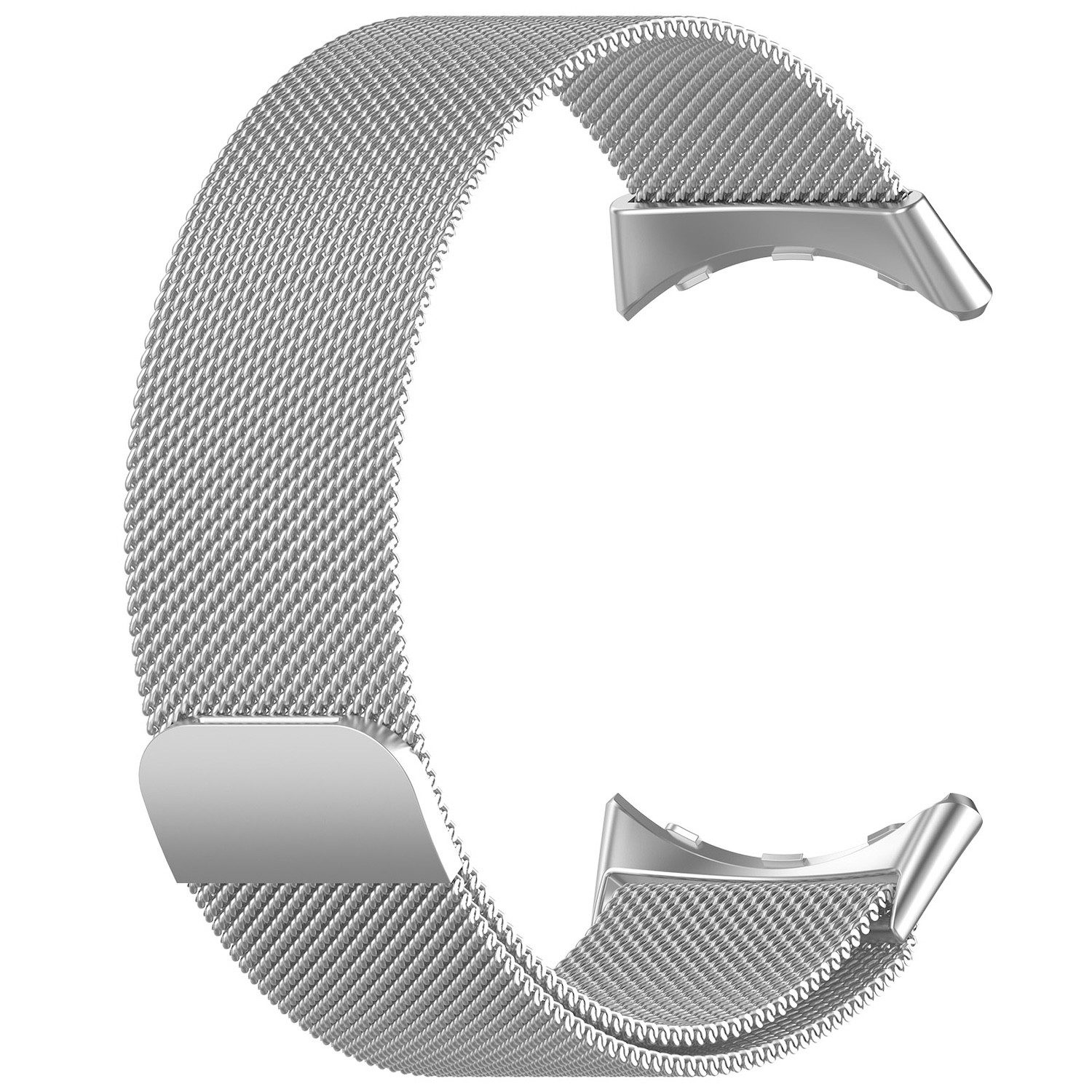 Wigento Smartwatch-Armband Metall Magnetverschluss für Google Pixel Watch 5 / 4 / 3 / 2 / 1 45mm, Milanaise Edelstahlarmband mit verstellbarem Magnetverschluss – Bild 3 von 5