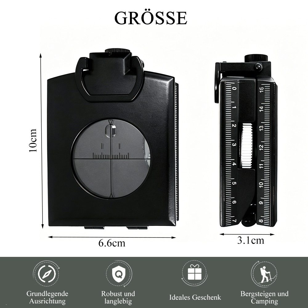 AFKSMILE Kompass Marschkompass Professionelle Taschenkompass Peilkompass mit Klinometer, Kompass mit Tragschlaufe Tasche für Jagd Wandern,Aktivitäten im Freien