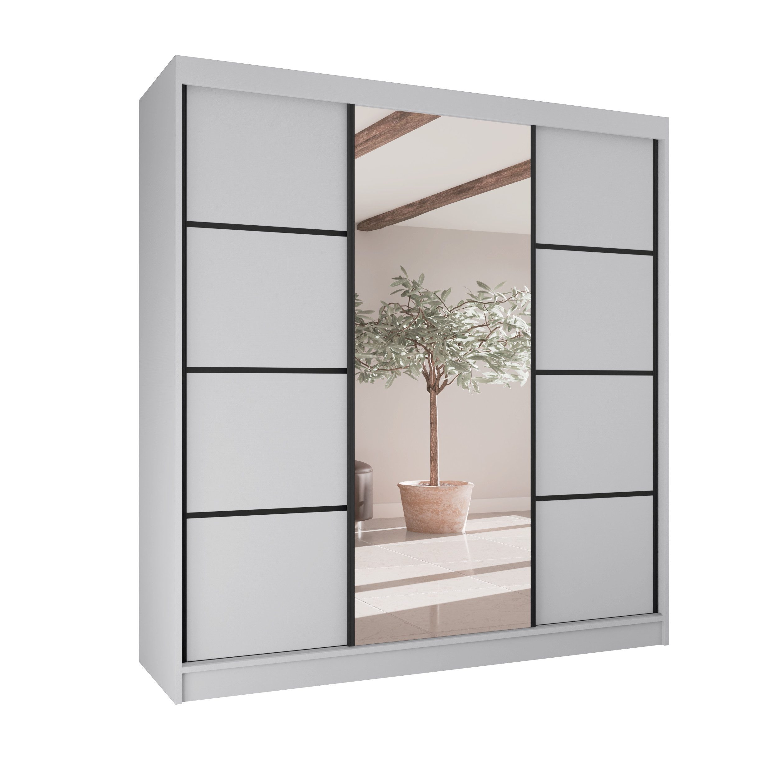 Beautysofa Kleiderschrank VILO II Breite:200cm, mit günstig online kaufen
