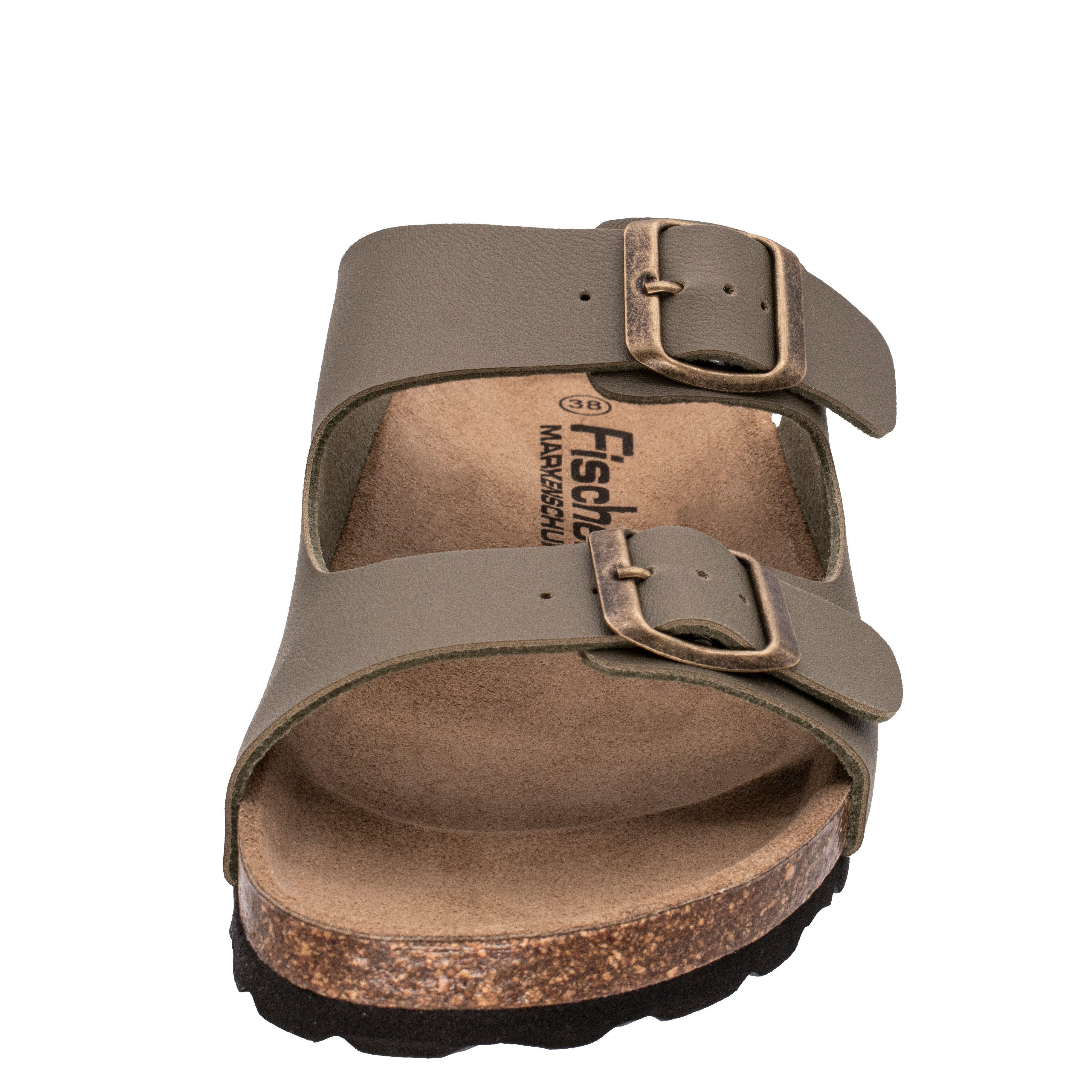 Fischer-Markenschuh Ella Pantolette aus Vegano, mit Fleecefutter, ergonomisch geformtes Lederfußbett – Bild 4 von 5