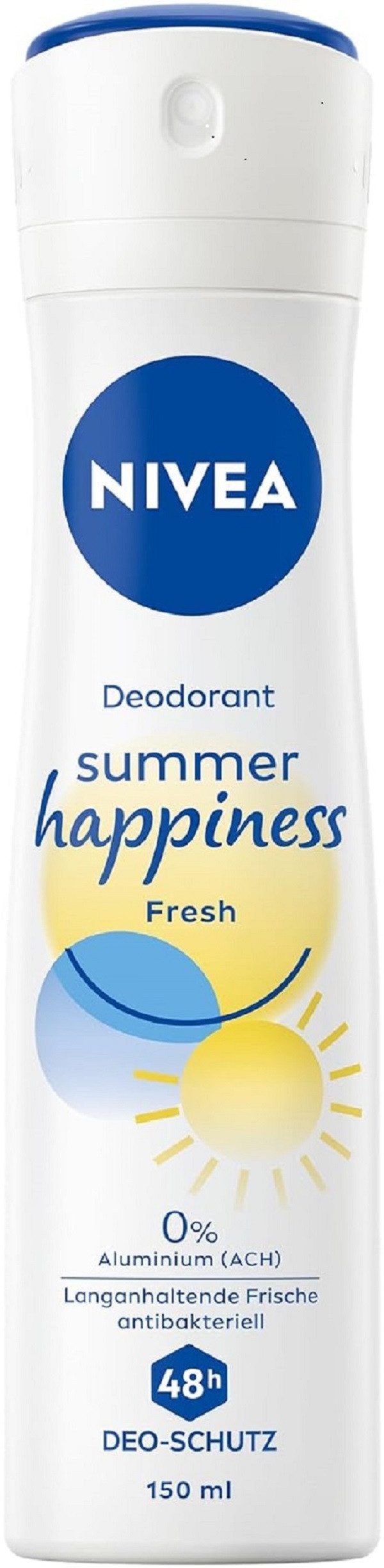 Nivea Deo-Spray Summer Happiness Deo Spray, Deo ohne Aluminium (ACH) mit 48h, 6-tlg.