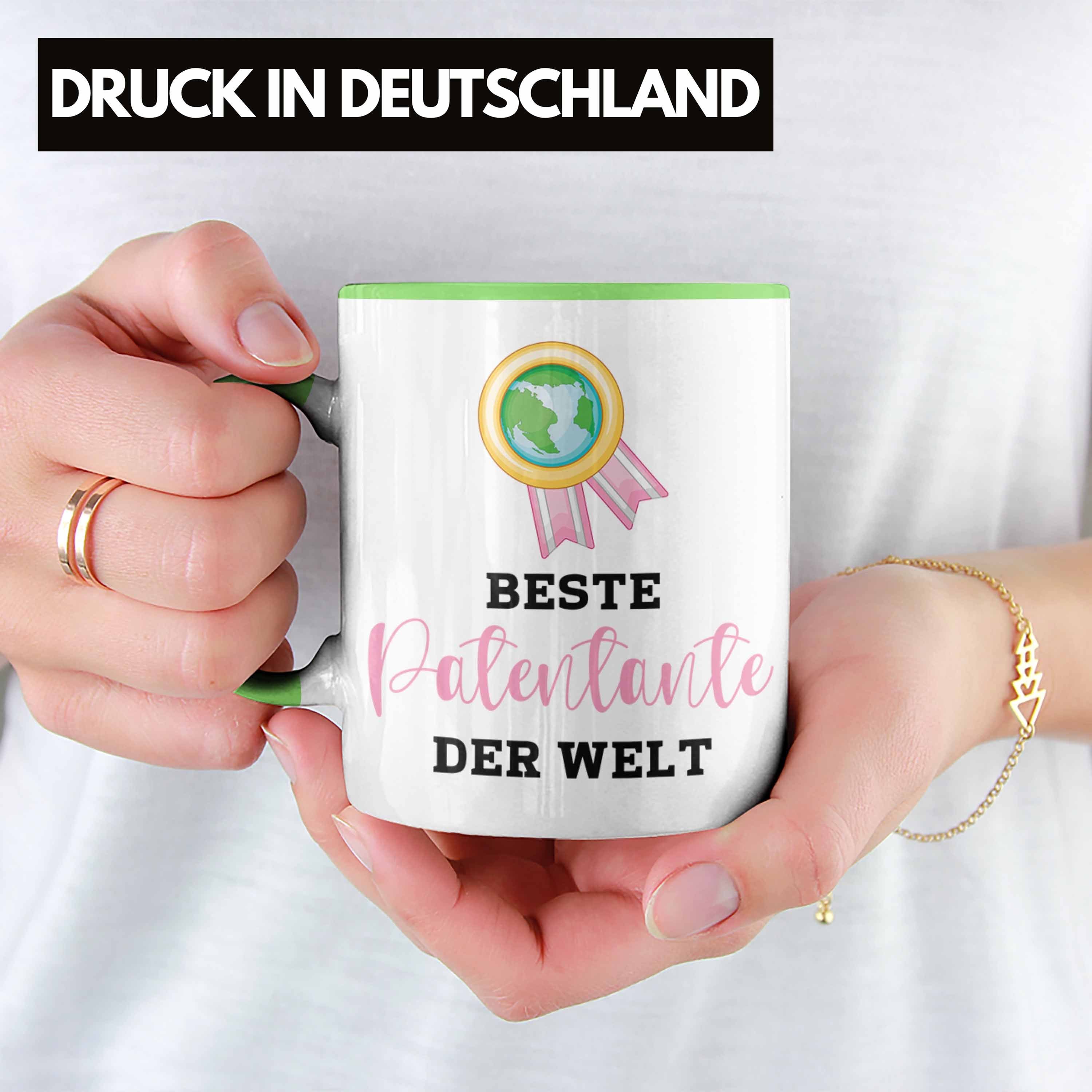 Bin Geschenk Geburtstag Grün Der Beste Tasse Weihnachten Patentante LieblingsPatentante Lustig Welt Ich Trendation Nichte - von Geschenkideen Trendation Hier Tasse