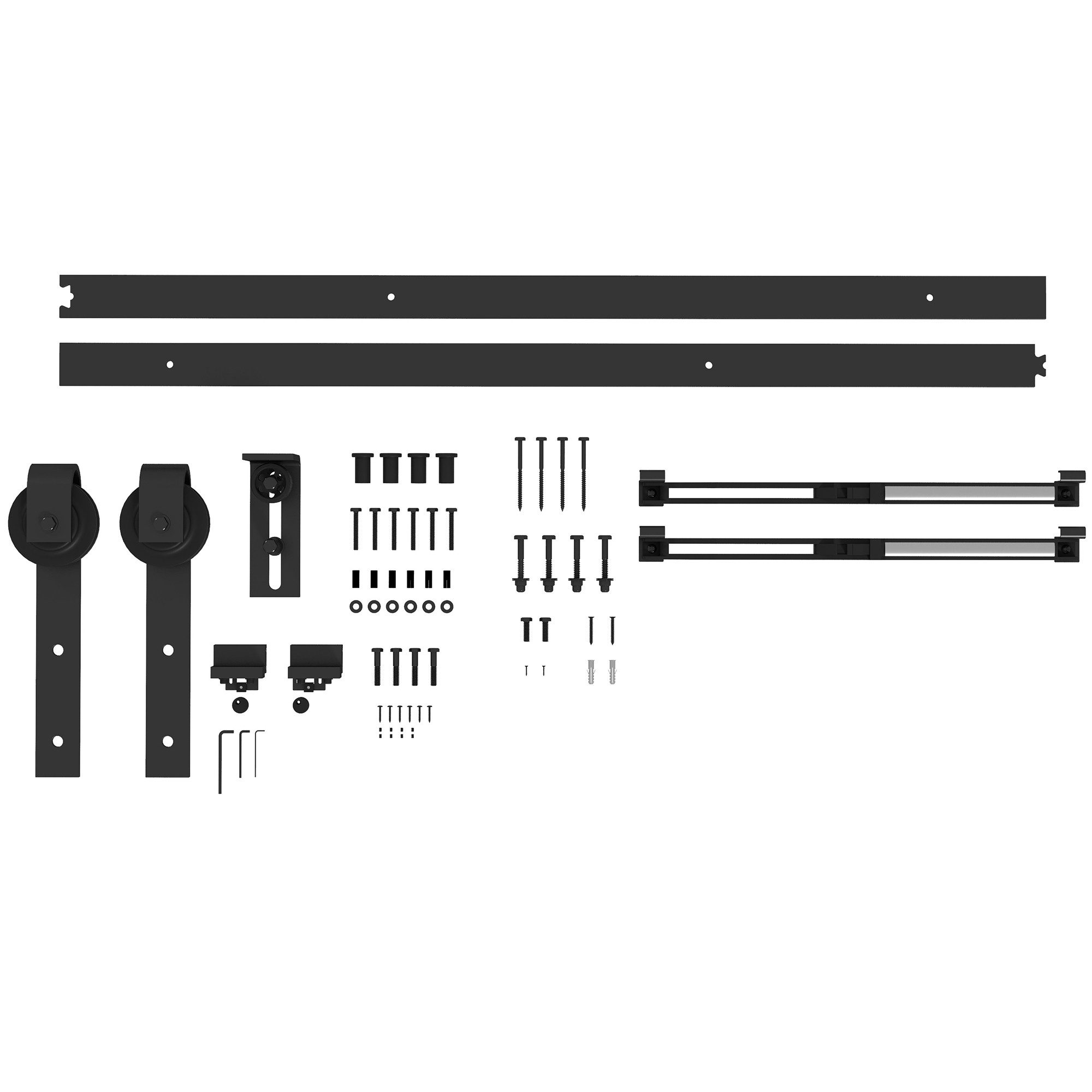 HOMCOM Türbeschlag Schiebetür-Bausatz, für Holz- & Zementwände, 183cm (Zube günstig online kaufen