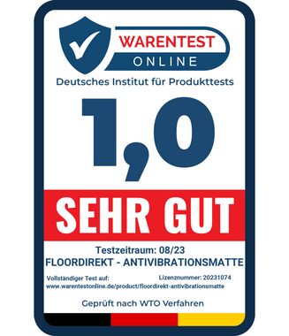 Karat Gummimatte Premium Antivibrationsmatte, 60 x 60 cm, Made in Germany, Schalldicht