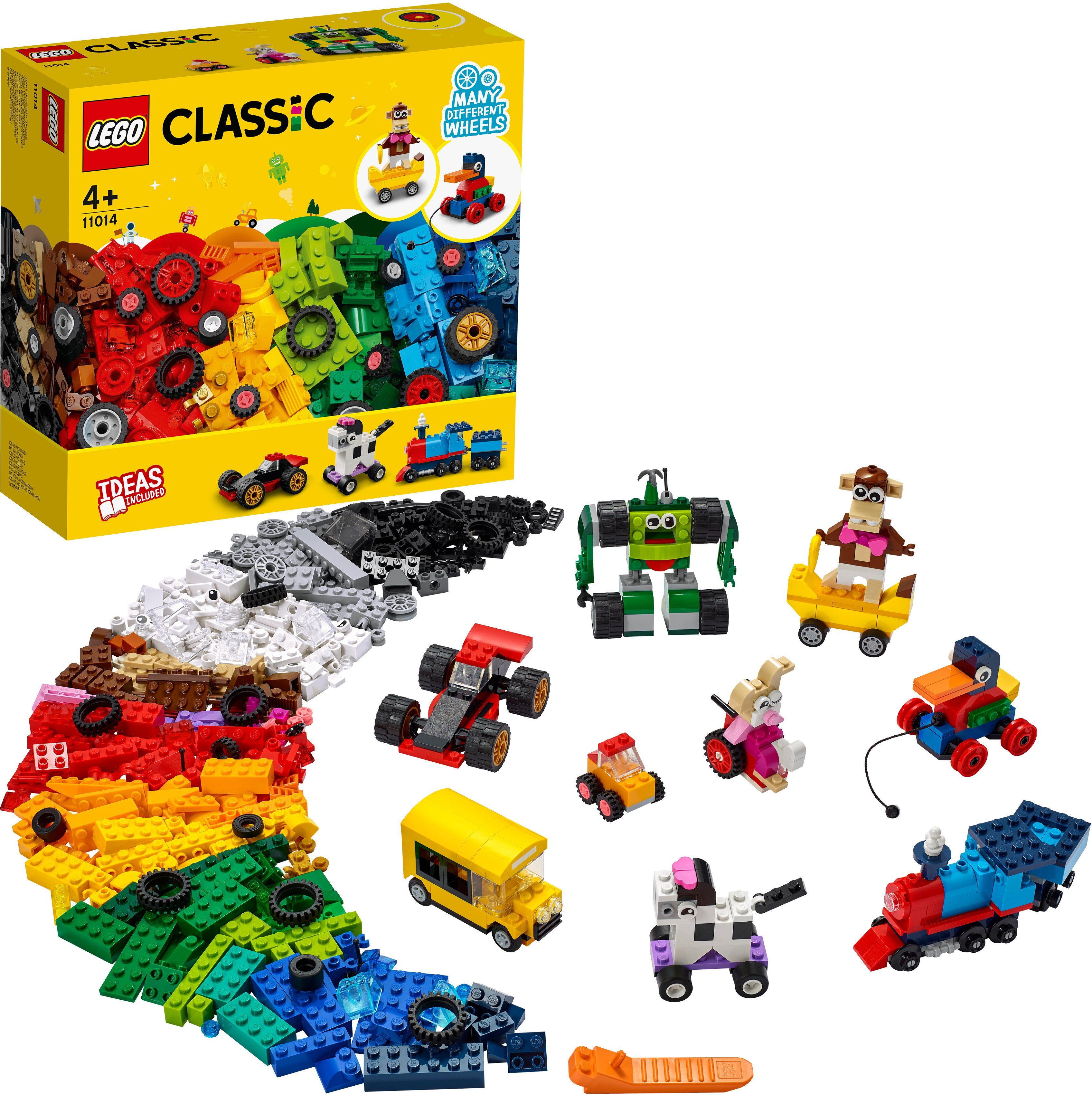 Image of LEGO® Classic 11014 Steinebox mit Rädern