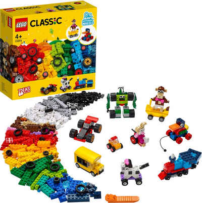 LEGO® Konstruktionsspielsteine »Steinebox mit Rädern (11014), LEGO® Classic«, (653 St), Made in Europe