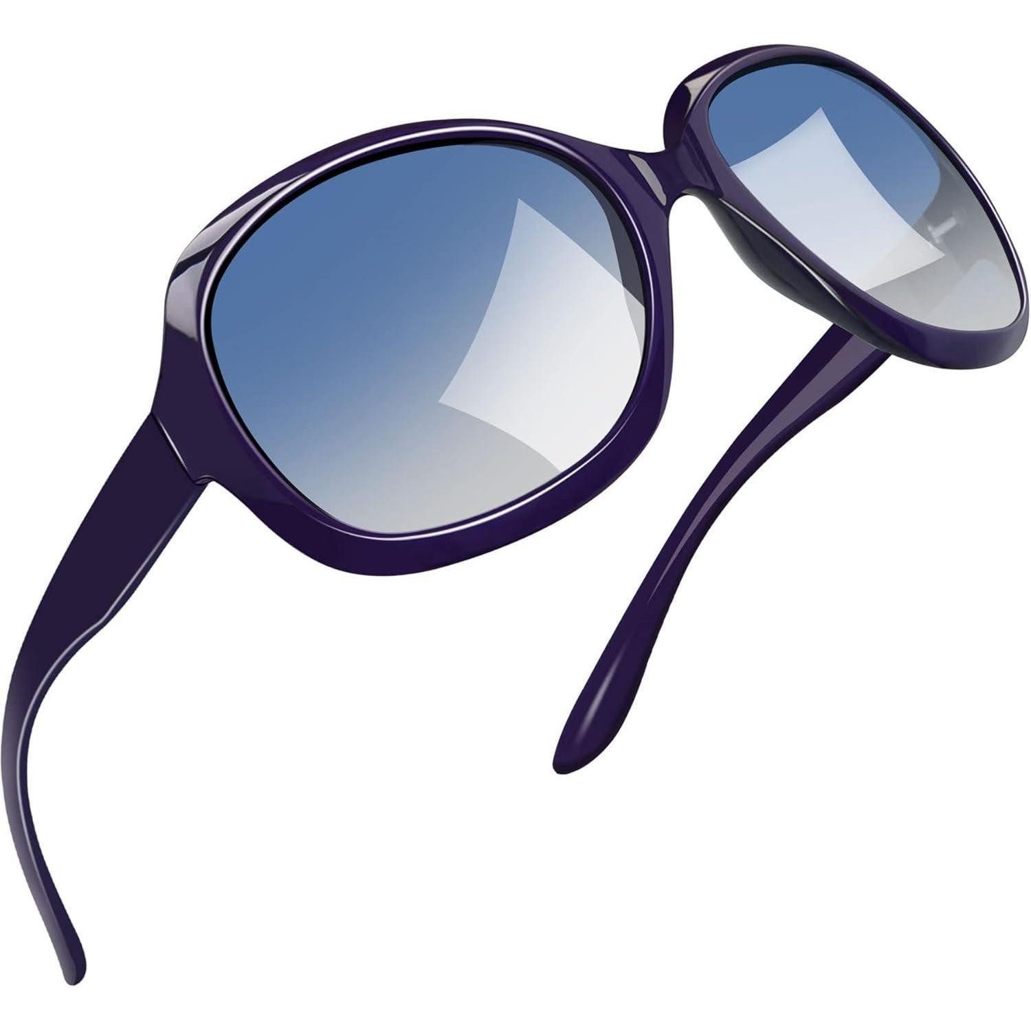 LuxusKollektion Retrosonnenbrille Sonnenbrille Damen Übergroße B10-marineblau Hellblau Wie die Bilder