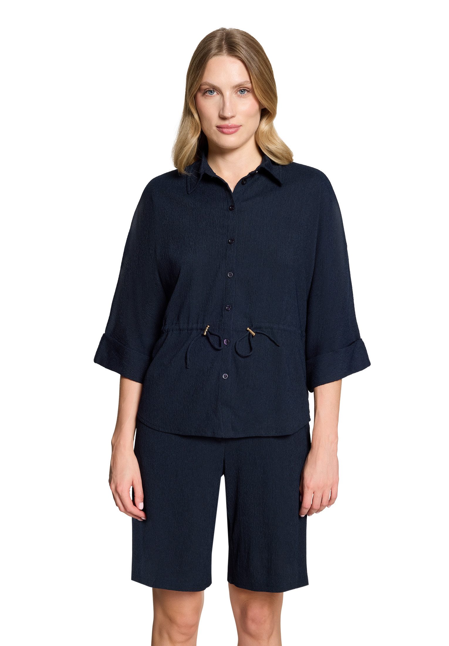 Klassische Bluse Damen mit Tunnelzug