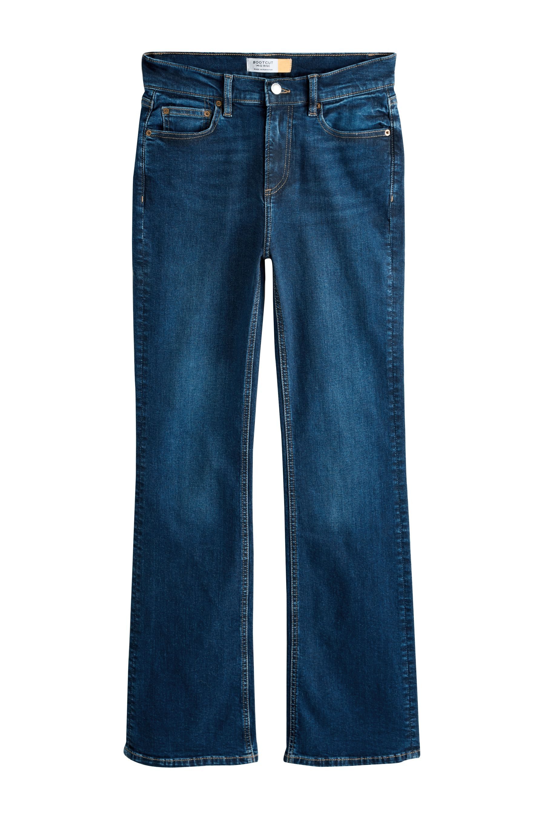 Next Bootcut-Jeans Bootcut Stretchjeans mit mittelhohem Bund (1-tlg)