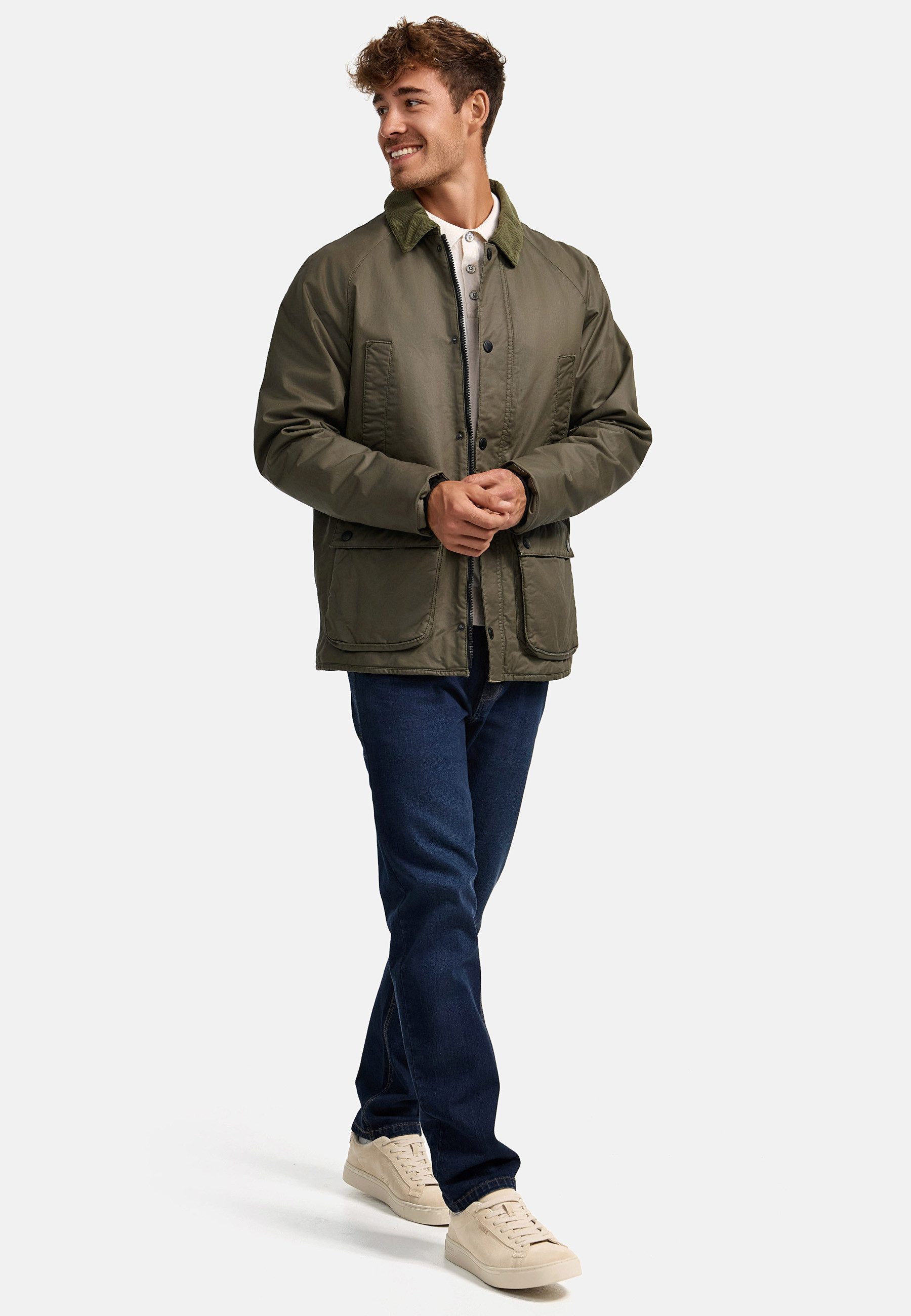 Indicode Sommerjacke Herren INFilmen Winterjacke Herrenjacke mit klassischem Cordkragen