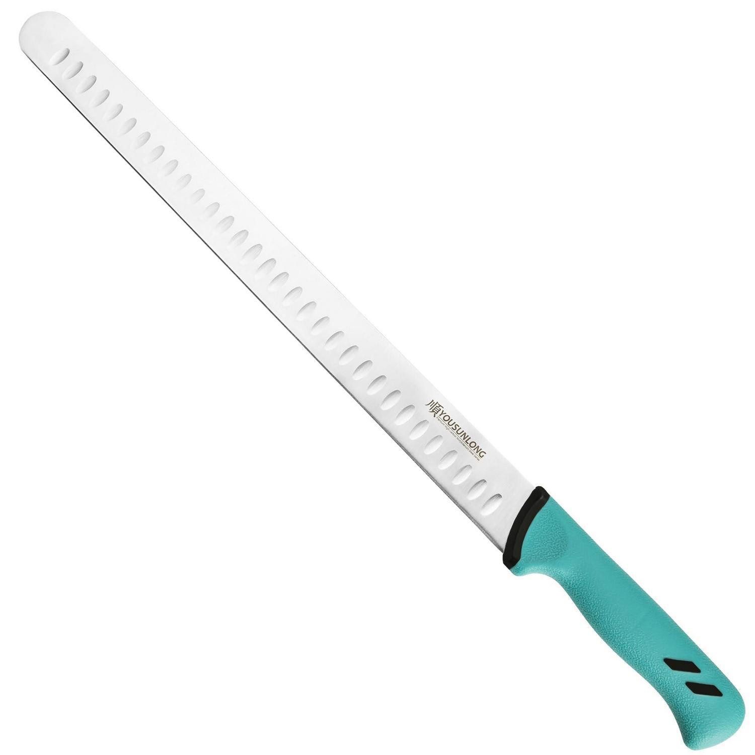 LuxusKollektion Schinkenmesser Tranchiermesser 35.6cm gebogen Zyan