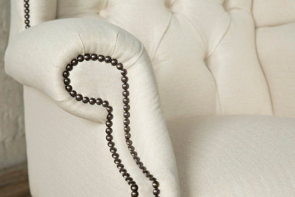 Xlmoebel Ohrensessel Chesterfield Polstersofa 1 Sitzer der Premium Klasse, Made in Europa