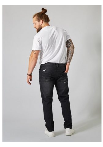 MEN PLUS BY HAPPY SIZE Tapered джинсы с Destroyed-Effekt и Ba...