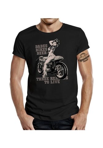 GASOLINE BANDIT ® футболка »Babes Bikes Beer...