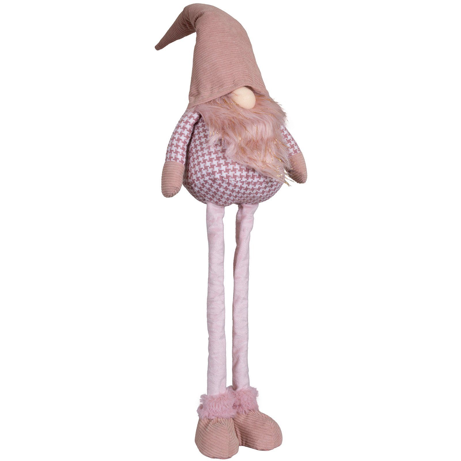 Christmas Paradise Weihnachtsfigur Бес ausziehbar 40-60cm (60-80cm) (Deko Figur, 1 St), Weihnachten, rosa