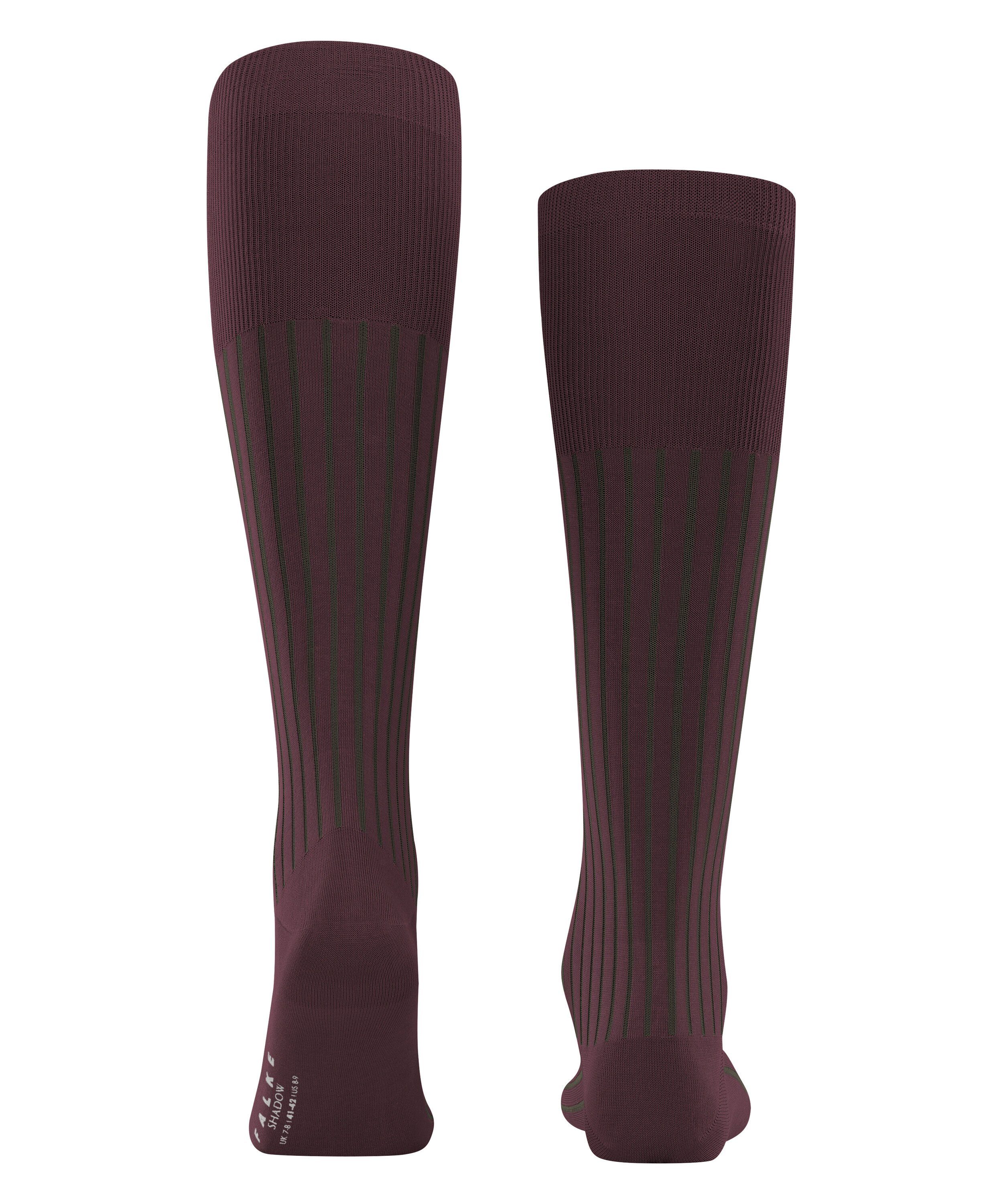 FALKE Kniestrümpfe Shadow Kniestrümpfe mit feiner Rippstruktur (1-Paar) mit feiner Rippstruktur