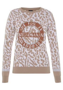 Bruno Banani Rundhalspullover Animal Muster Jacquard