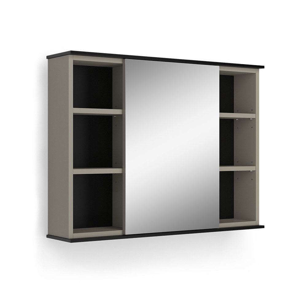 Vicco Badspiegelschrank Joli Greige 80 x 60 cm mit Spiegel günstig online kaufen