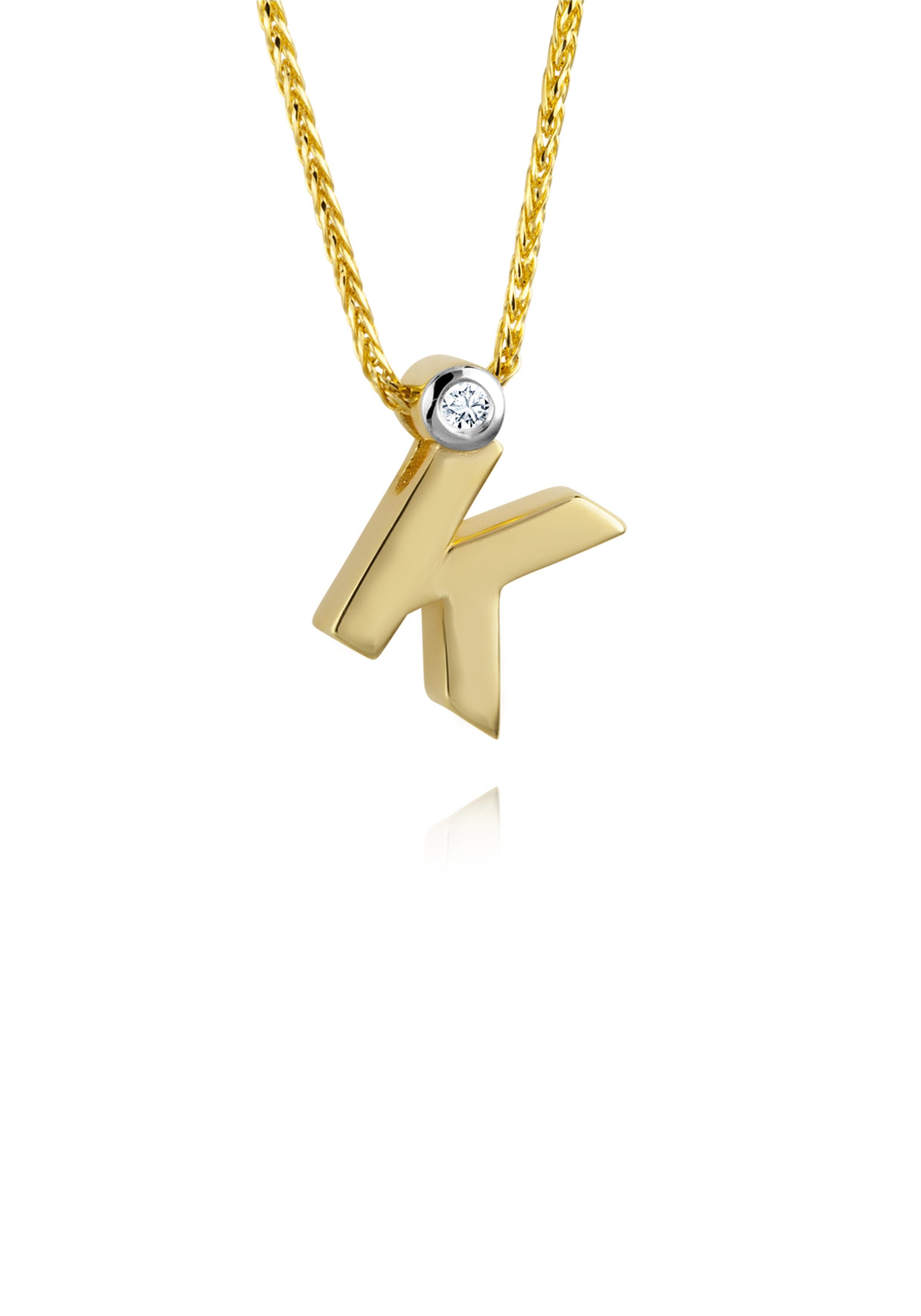 Diamond Line Goldkette Mit Edlem Buchstaben Anhanger K Online Kaufen Otto