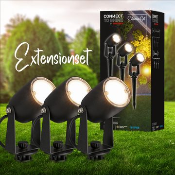 Briloner Leuchten Gartenstrahler 3928035, LED fest verbaut, Warmweiß