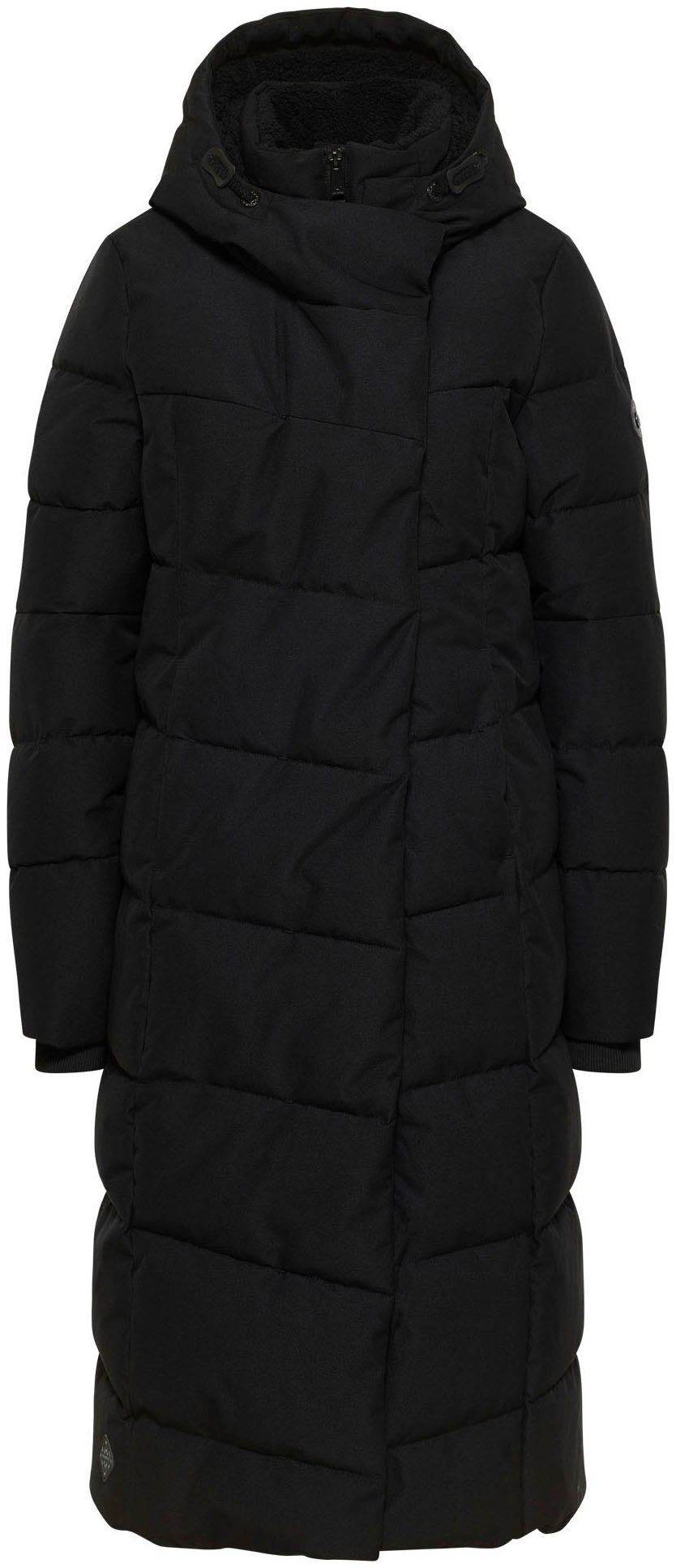 Ragwear Steppjacke PAVLA LONG BLACK