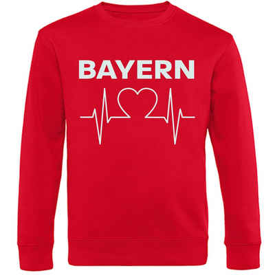 multifanshop Sweatshirt Bayern - Herzschlag - Pullover