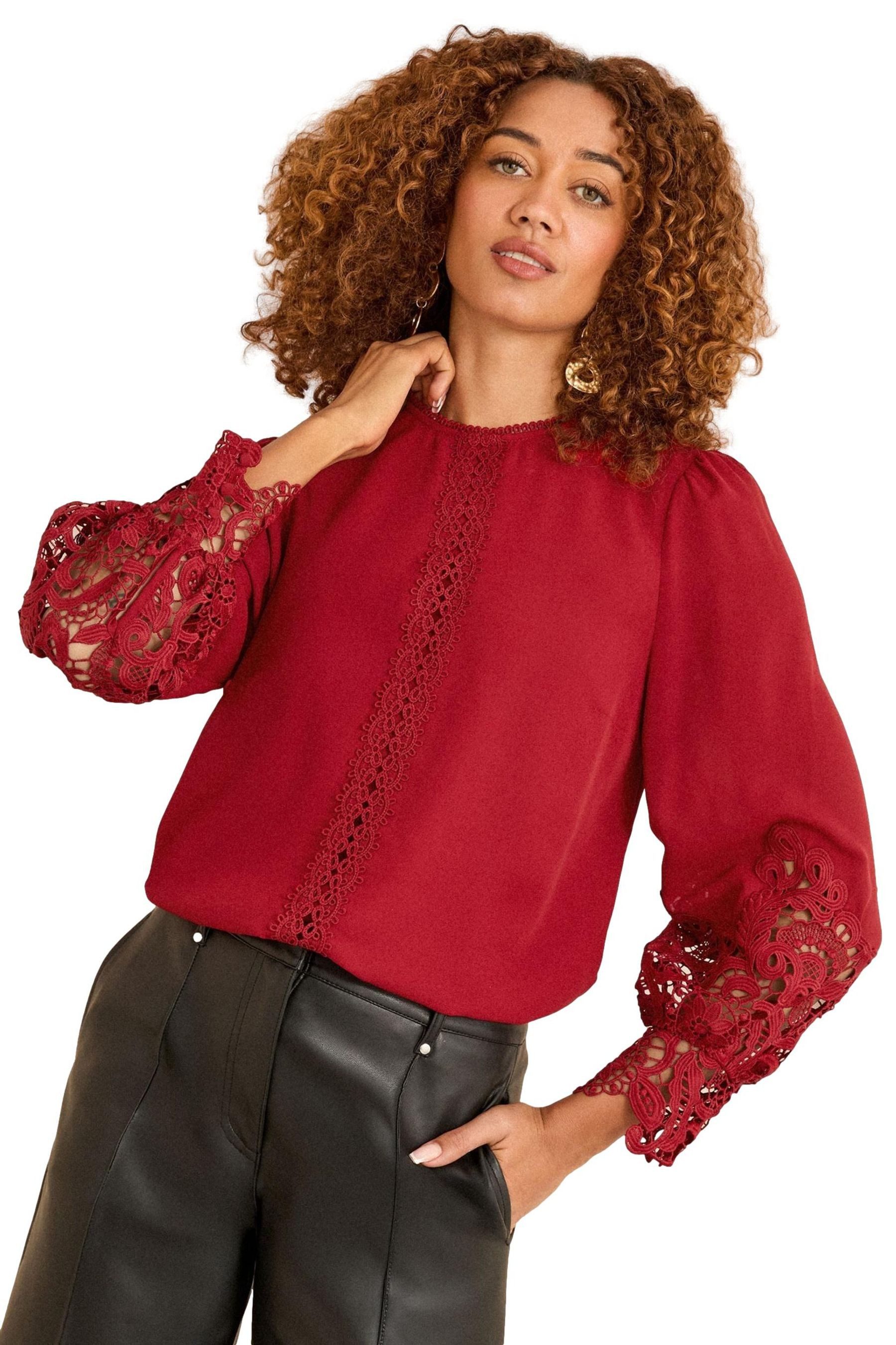 Love & Roses Langarmbluse Love & Roses Langärmelige Spitzen-Bluse, Regular günstig online kaufen