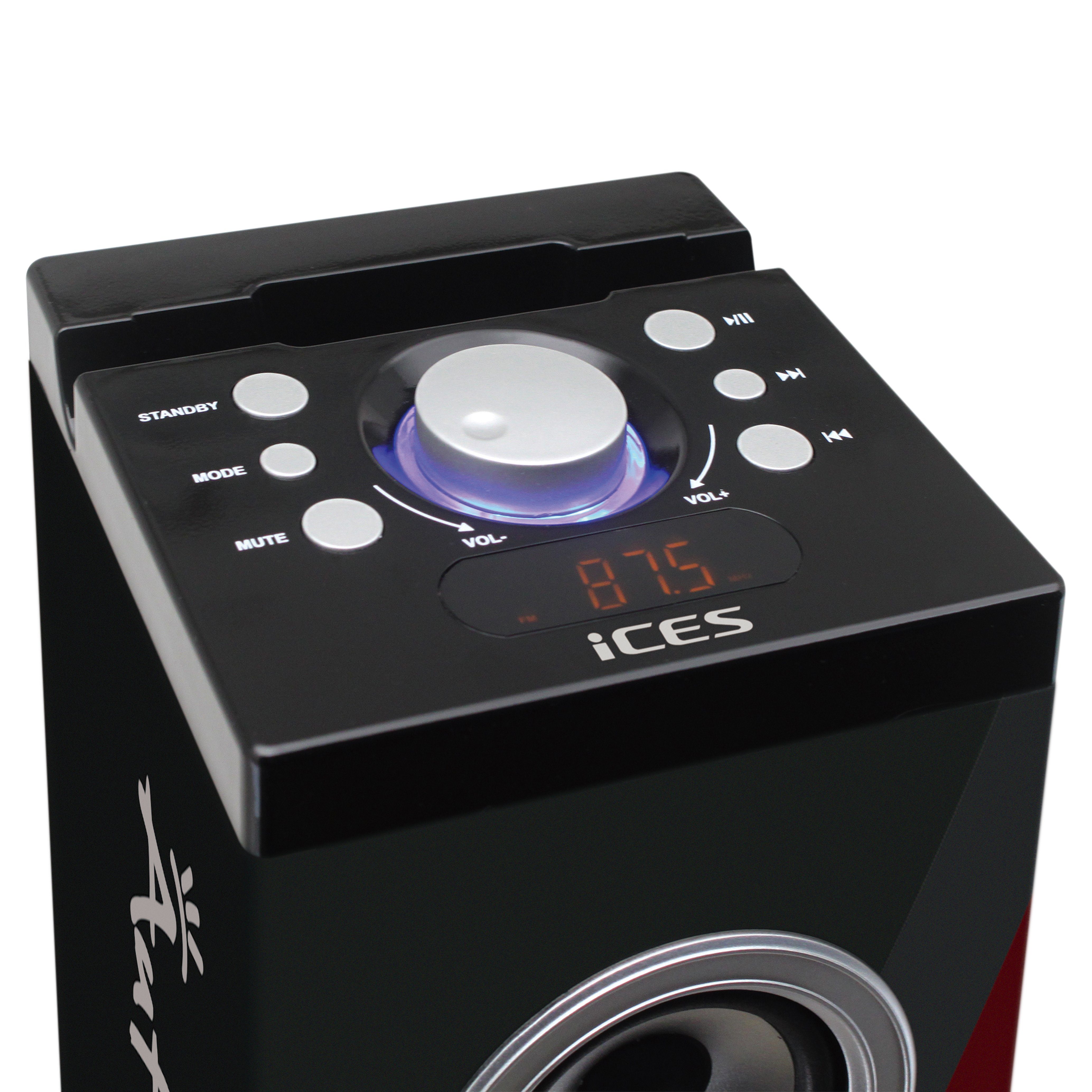 Lenco IBT-6 Deutschland Bluetooth-Lautsprecher 1.0 (Bluetooth, 40 W, Bluetooth-Speaker, FM-Radio mit USB/SD-Slot, AUX, LCD in 6 Designs)