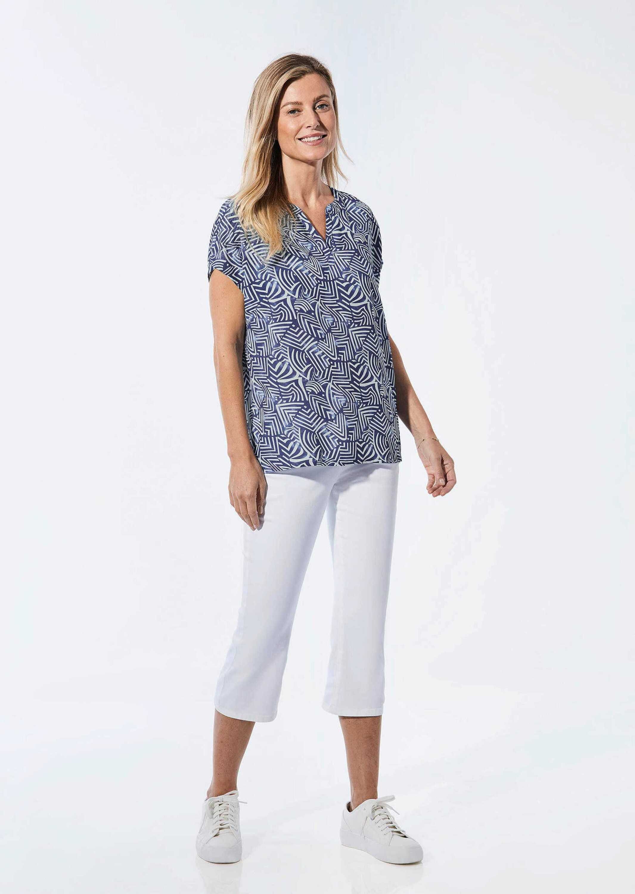 GOLDNER Schlupfbluse Bluse mit Tunika Ausschnitt günstig online kaufen