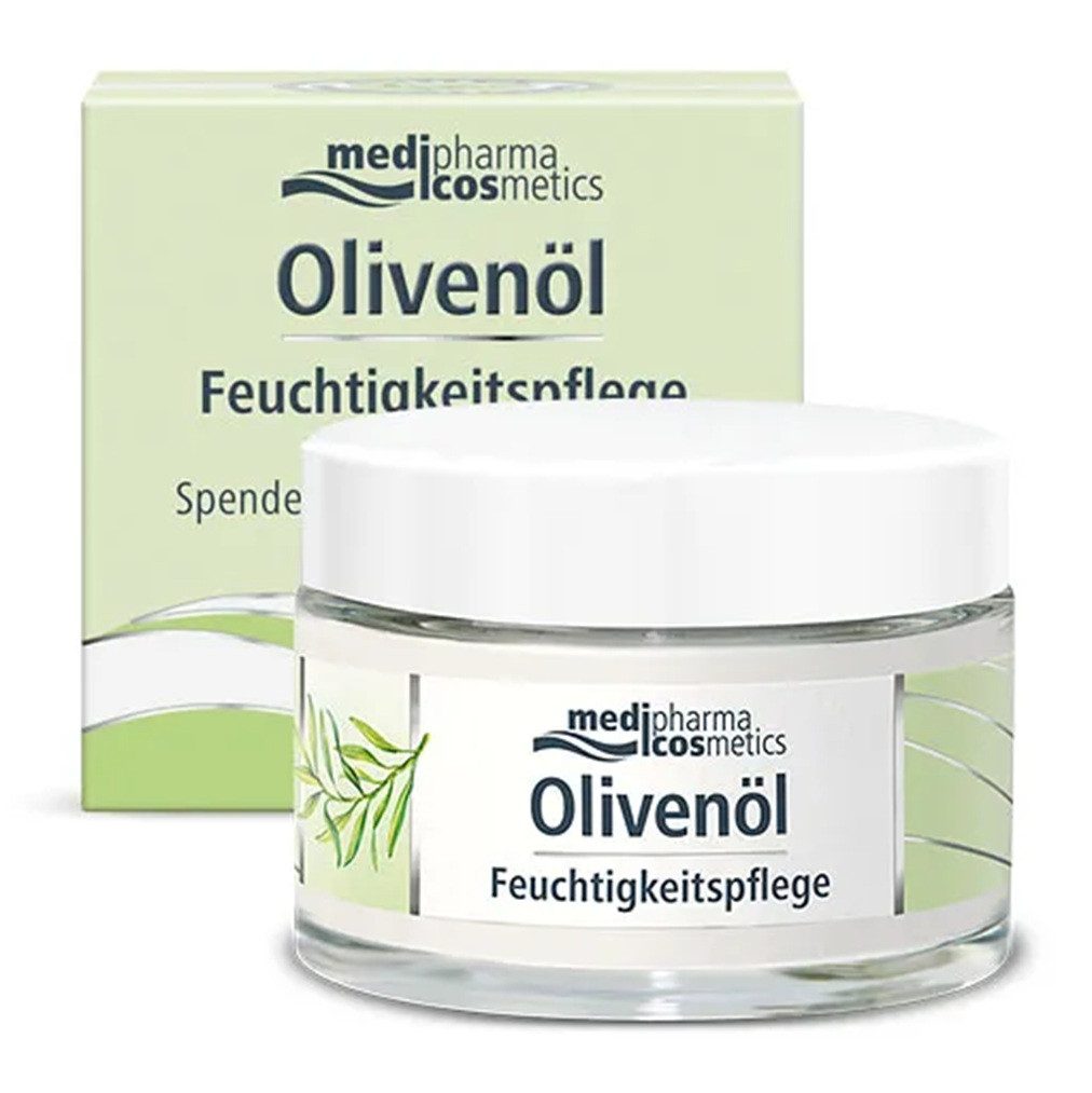 Dr. Theiss Naturwaren Feuchtigkeitscreme – Olivenöl Feuchtigkeitspflege Creme, Intensive Pflege für trockene Haut mit Olivenöl, Hyaluron & Urea