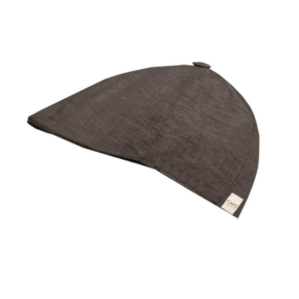 CAPO Schiebermütze aus Naturfaser, Baumwollfutter, dezentes Markenemblem