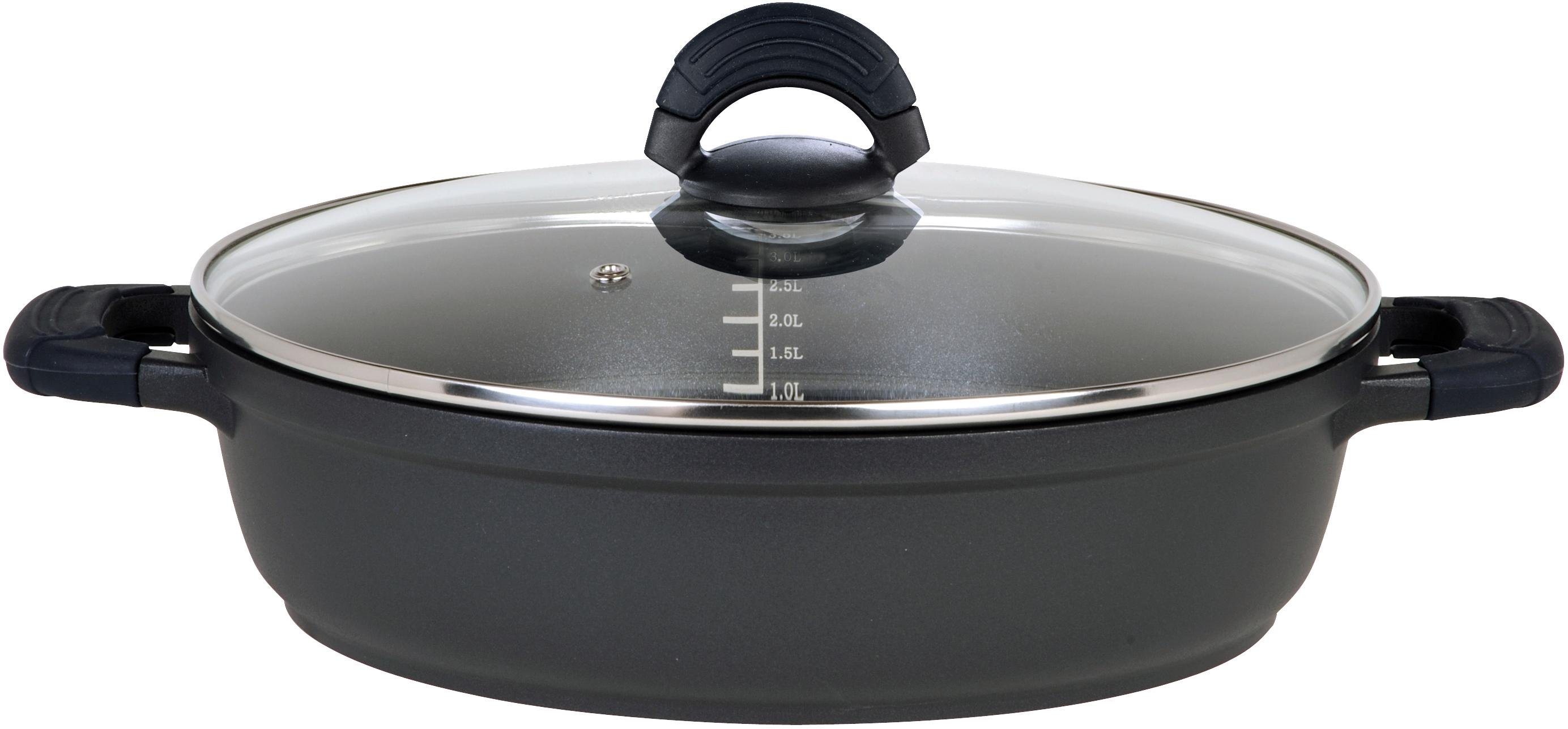 Bräter »SilcoGuss noir«, Aluminiumguss, Induktion, incl. Literskala Bräter »SilcoGuss noir«, Aluminiumguss, Induktion, incl. Literskala