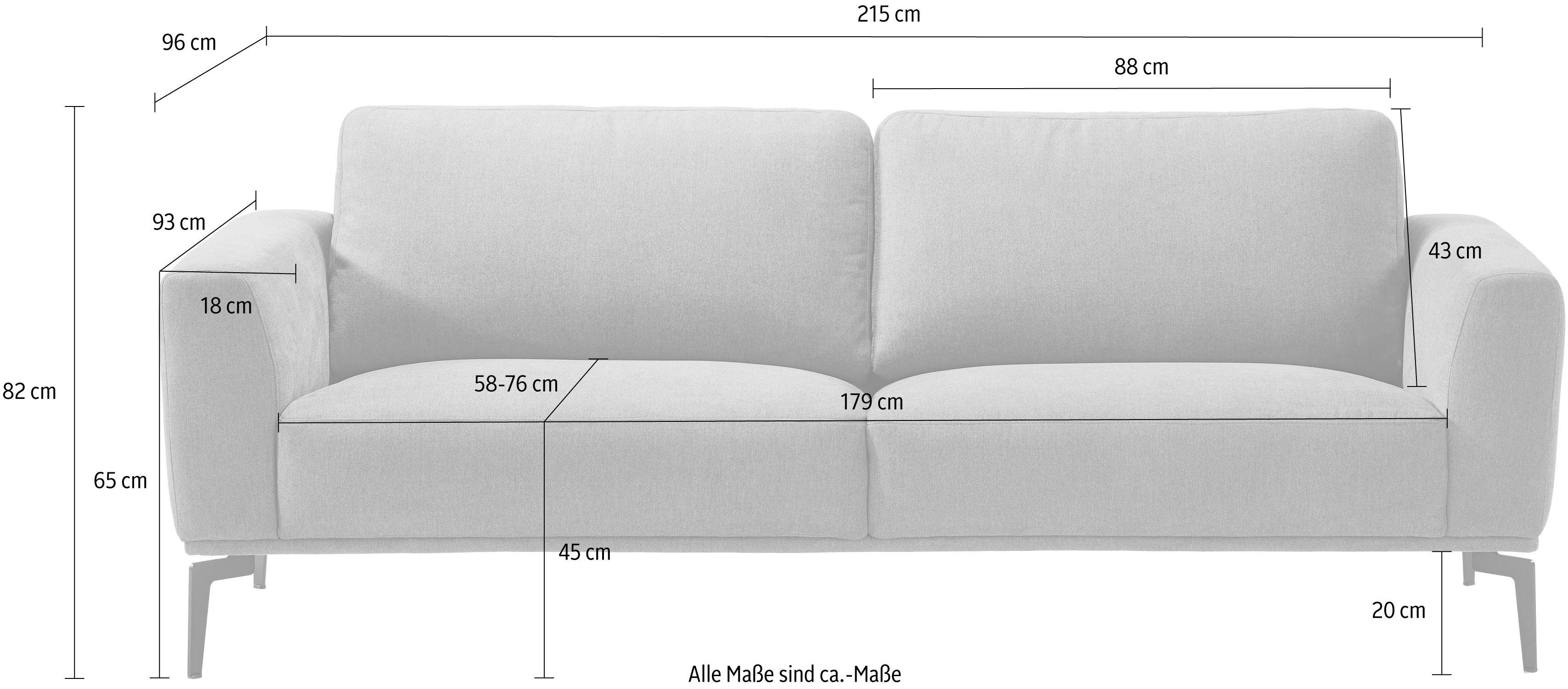 Places of Style 3-Sitzer »Odda«, 3-Sitzer mit Metallfüßen in besonderem Design-Otto