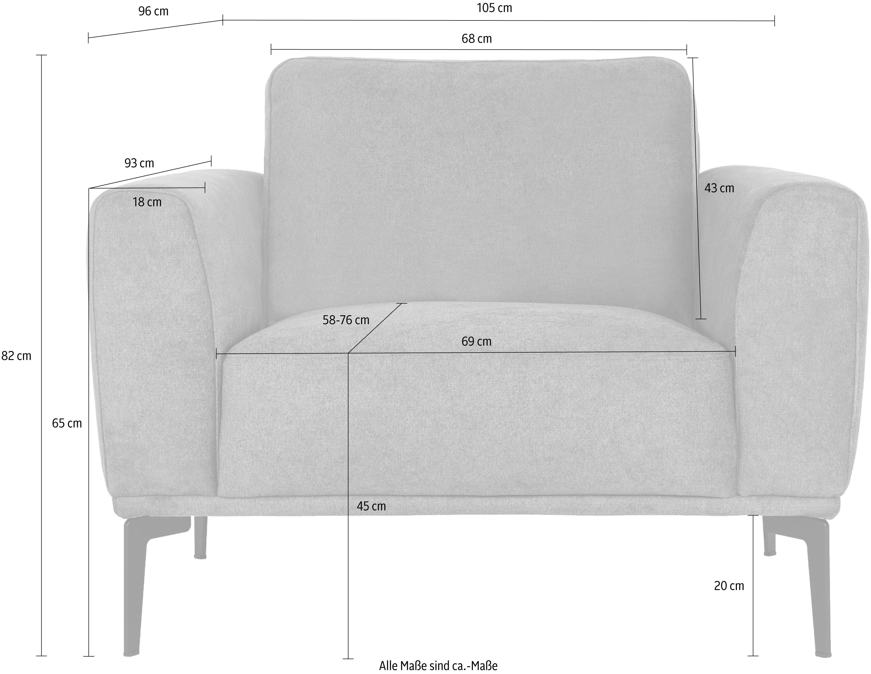 Places of Style Sessel »Odda«, mit Metallfüßen in besonderem Design-kaufen
