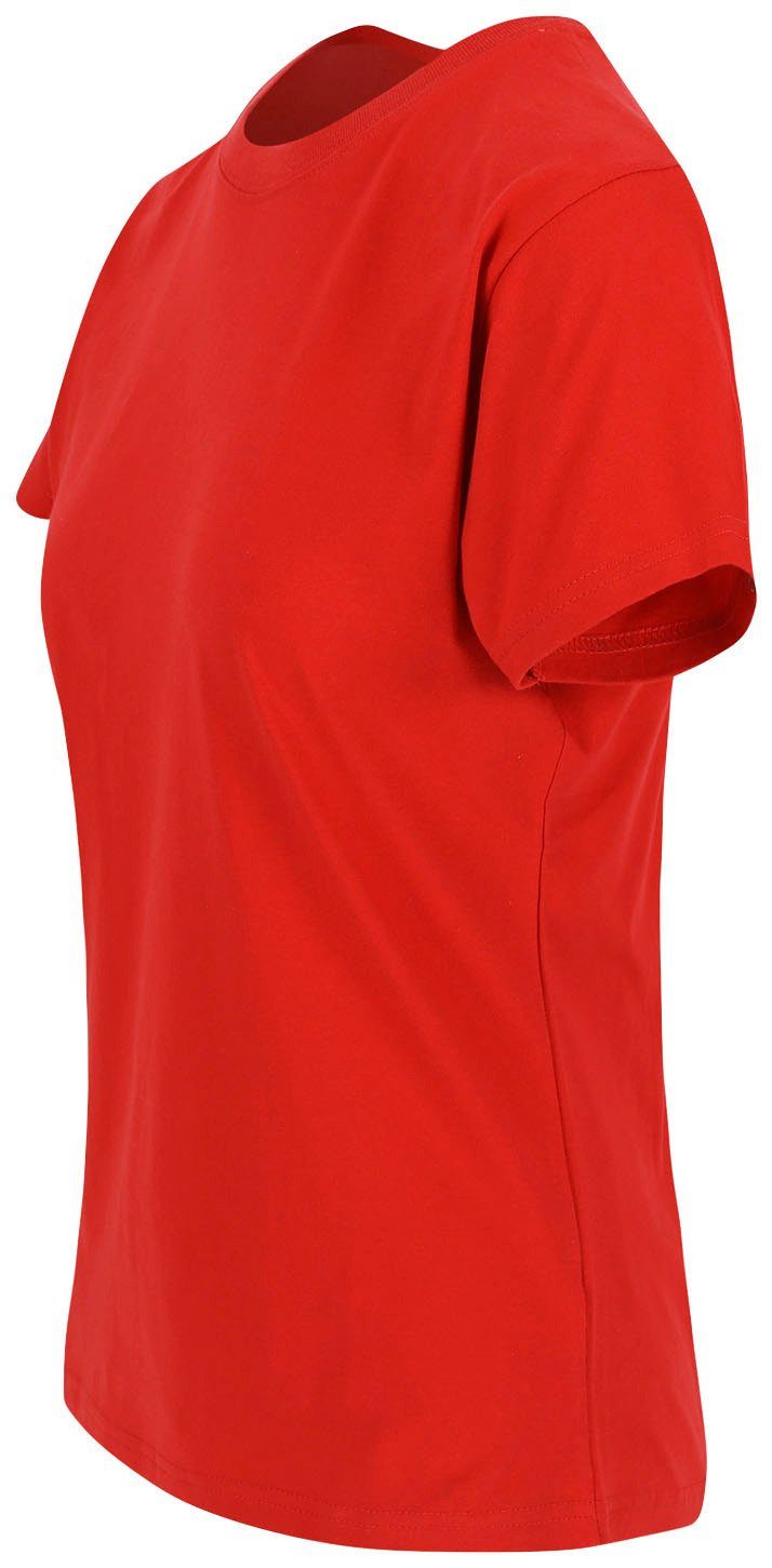 Epona rot T-Shirt Kurzärmlig Tragegefühl Figurbetont, T-Shirt angenehmes Damen Schlaufe, 1 Herock hintere