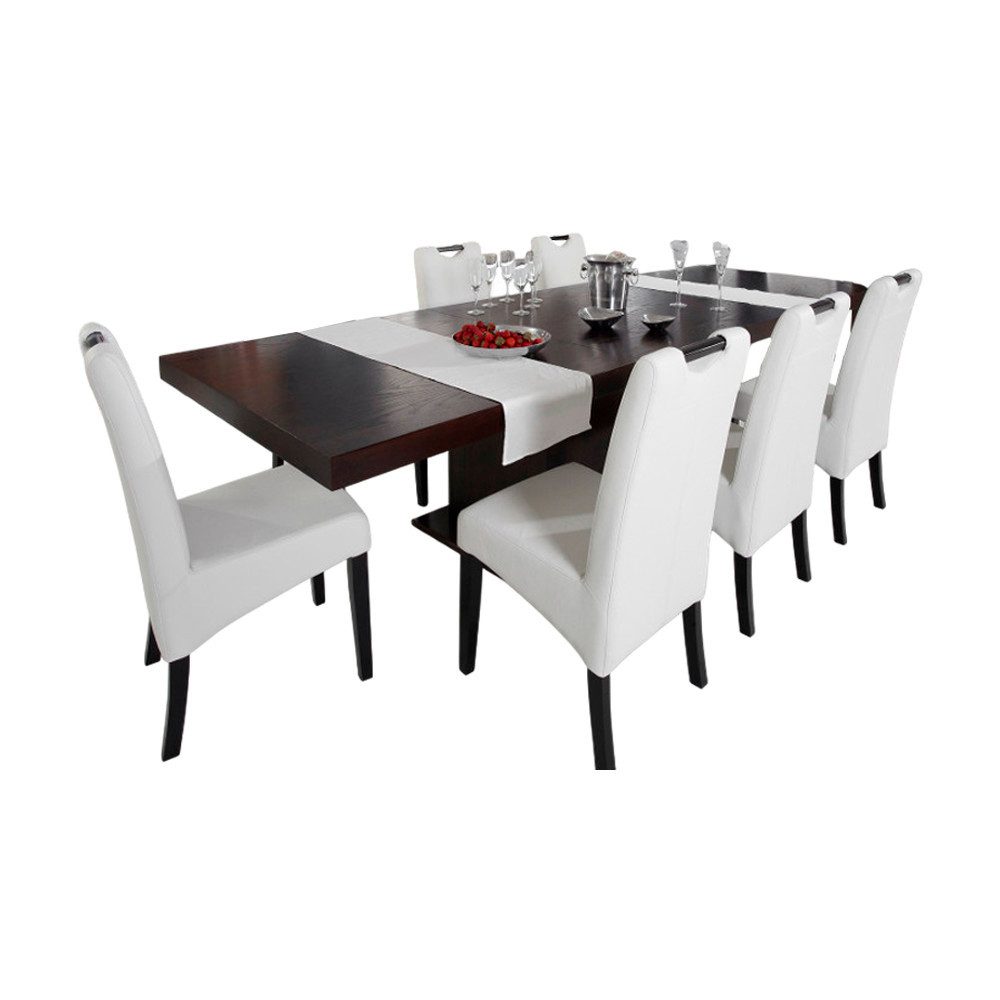 Xlmoebel Essgruppe Esstisch aus Holz mit modernen Stühlen in elegantem Design, (Essgruppe, 7-tlg., 7-tlg), Hergestellt in Europa
