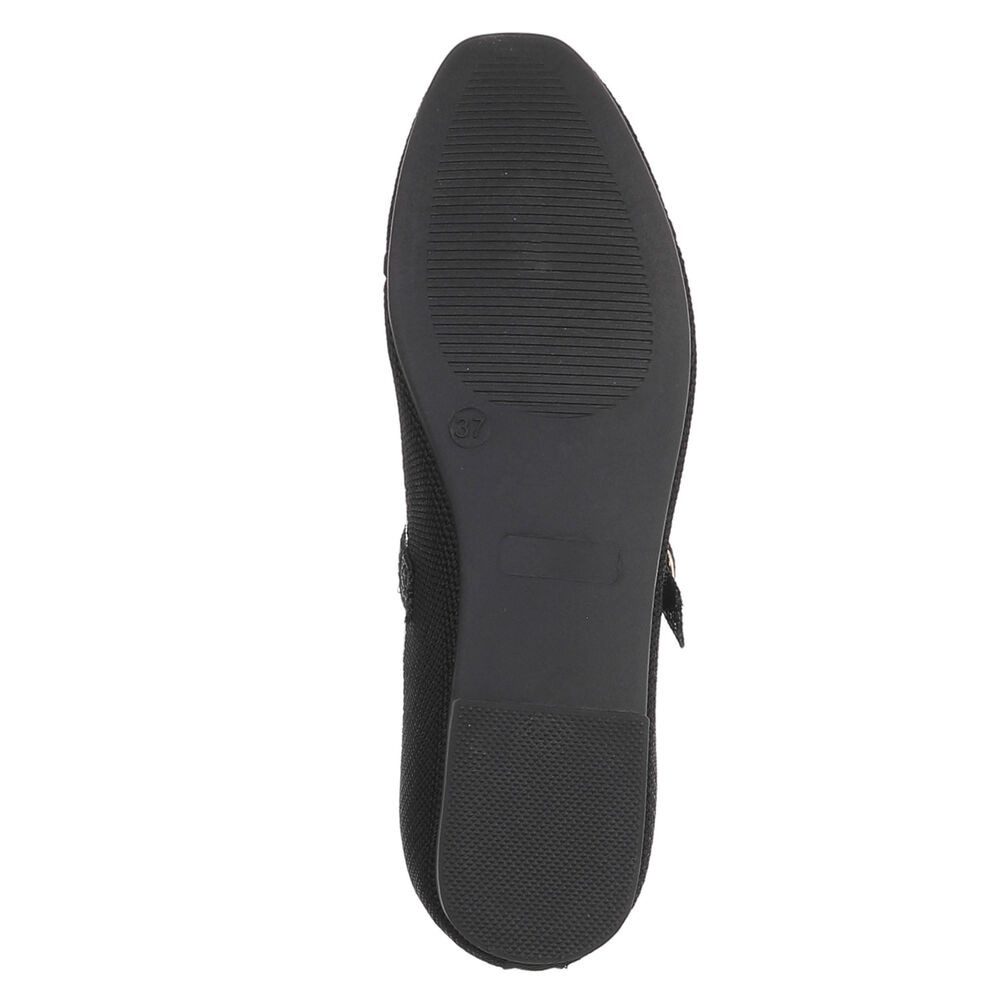 Ital-Design Bequeme Ballerinas mit Riemenverschluss für Damen Schnürpumps (91512222) Blockabsatz Riemchenballerinas in Schwarz