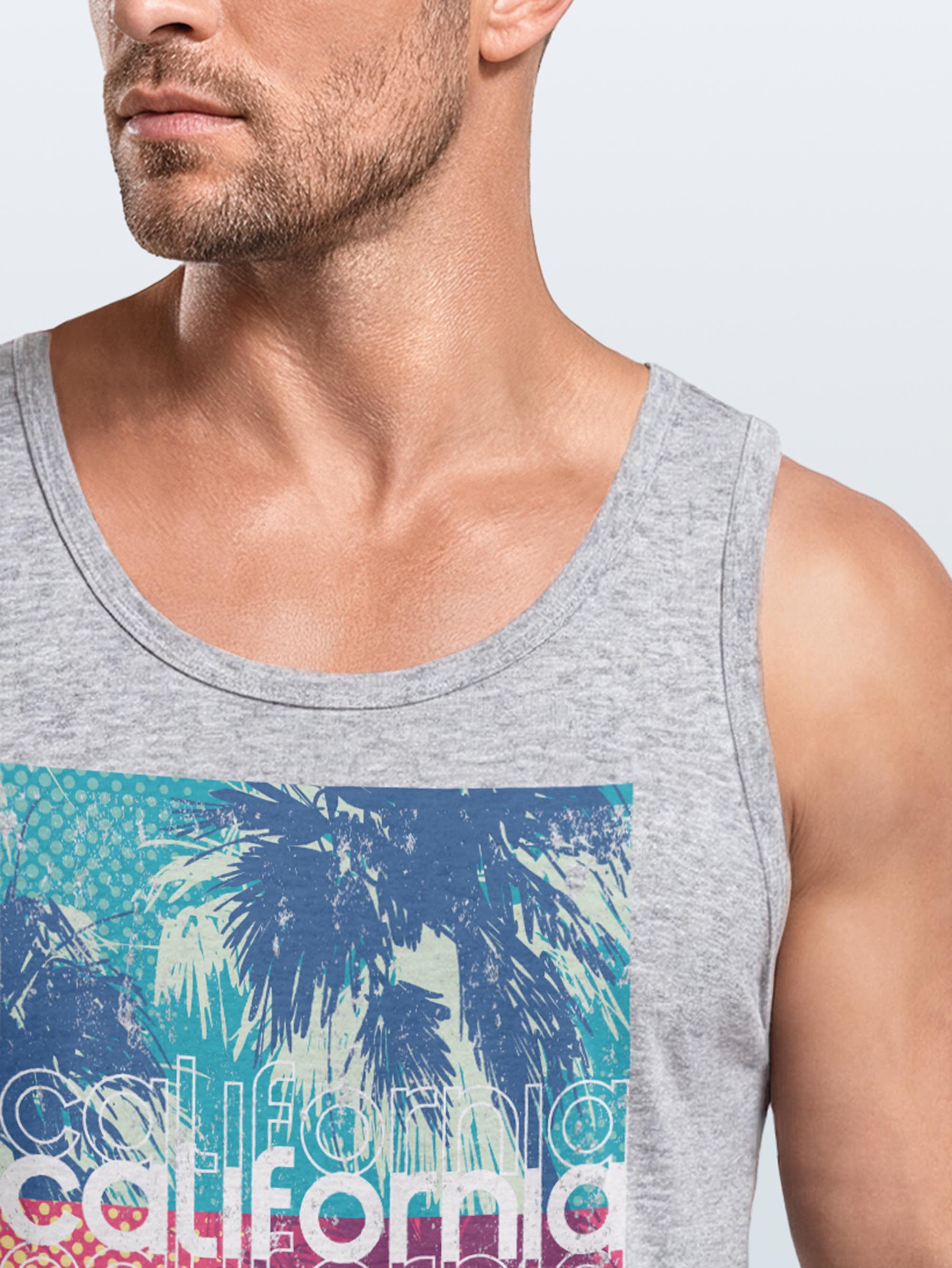 Neverless Tanktop Herren Tank-Top California Palmen Sommer Foto Print Aufdruck mit Print