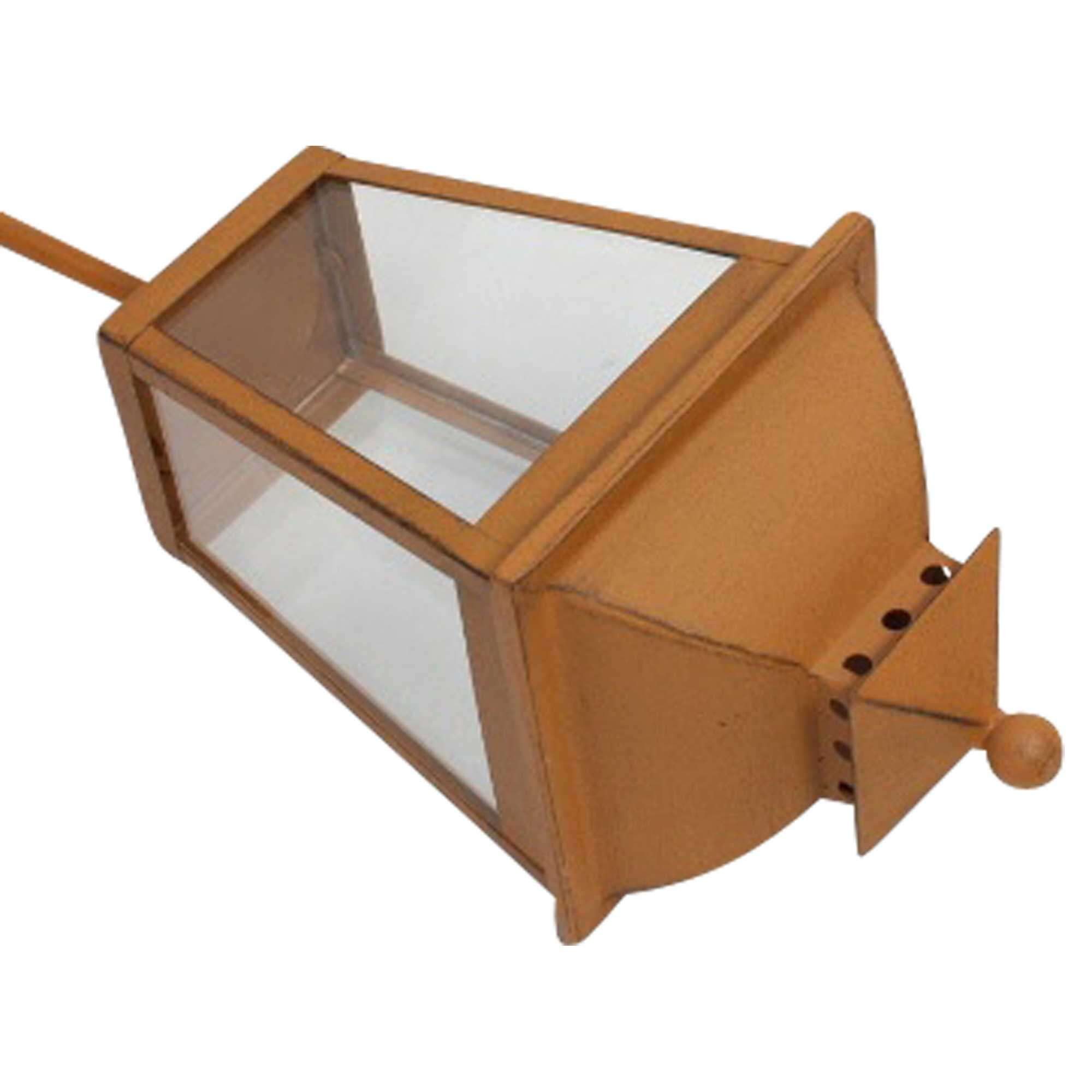 Dekoleidenschaft Gartenstecker "Laterne" Metall in Rost-Optik, Gartenlaterne, Outdoor Kerzenhalter rostige Metalllaterne für Draußen, wetterfest, 106 cm hoch – Bild 5 von 5
