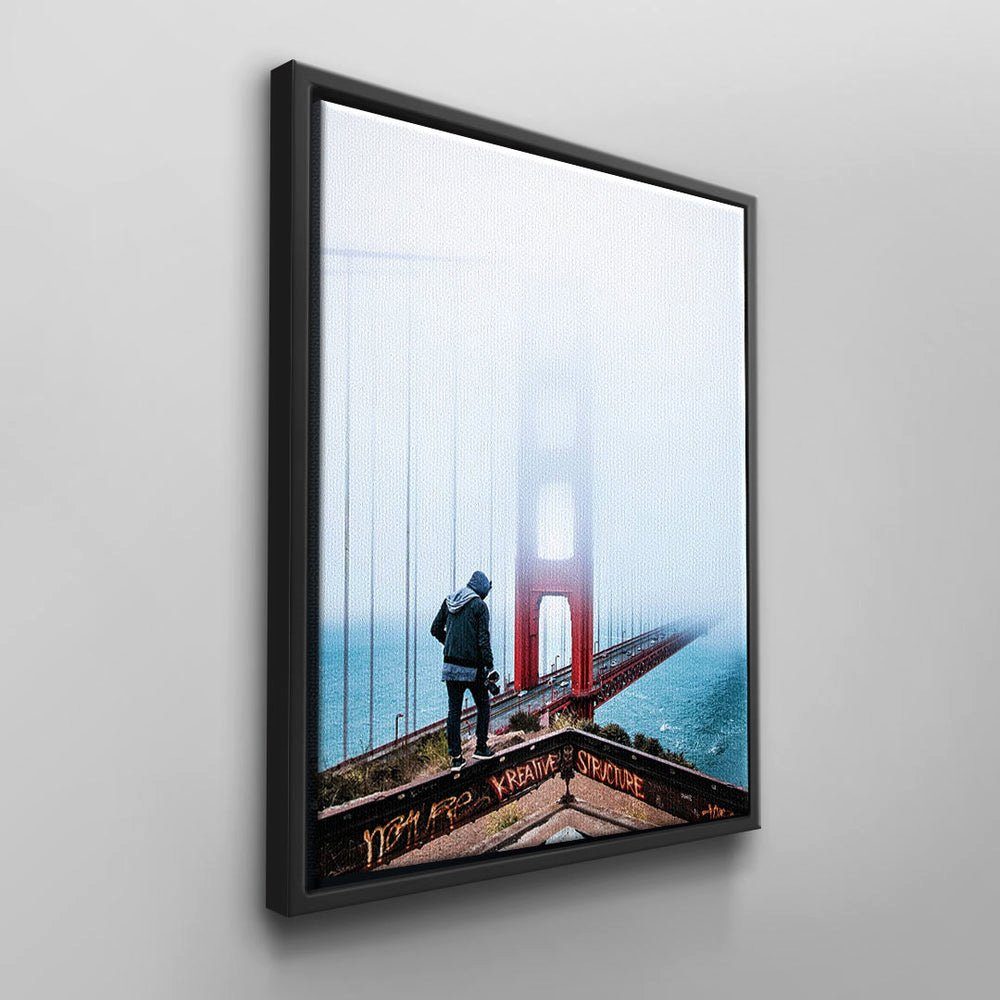 DOTCOMCANVAS® Leinwandbild, Rahmen Moderne weißer CANVAS DOTCOM Wandbilder von