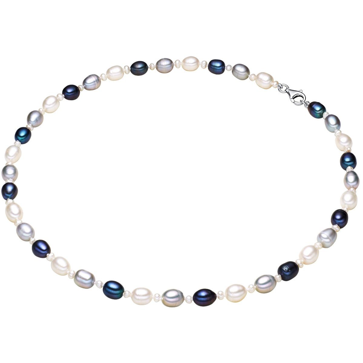 Perlenkette Pearls Süßwasser-Zuchtperlen Valero aus silber,