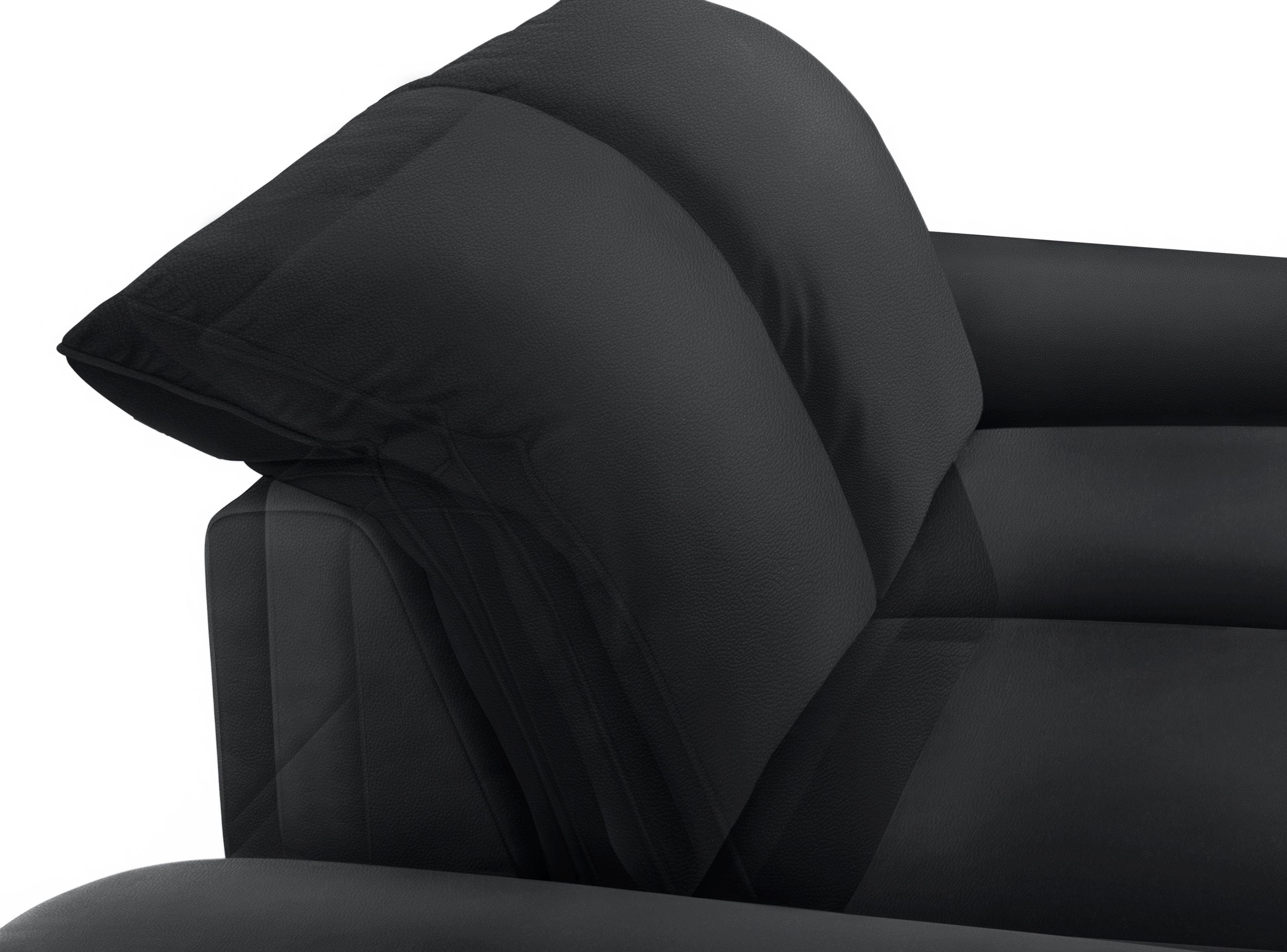 W.SCHILLIG 2-Sitzer enjoy&MORE, cm Breite pulverbeschichtet, schwarz 202 Füße Sitztiefenverstellung