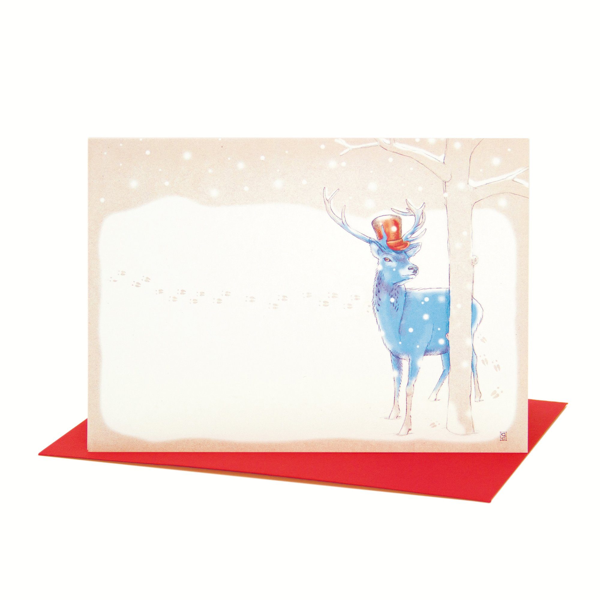 rot Bow Schnee & Hirsch im Grußkarte Hummingbird Grußkarten