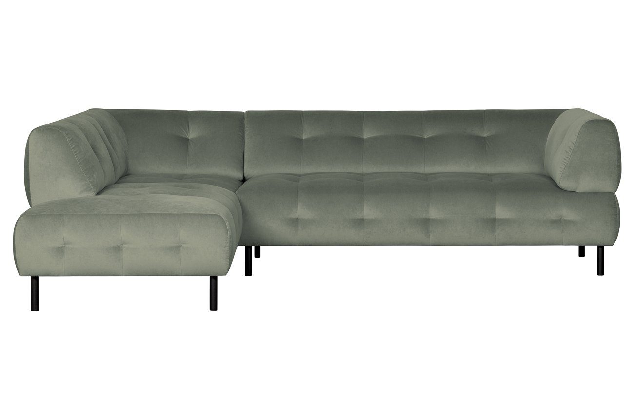 Ecksofa Lloyd WOOOD - Samt freistellbar Waterplant, links Ecksofa